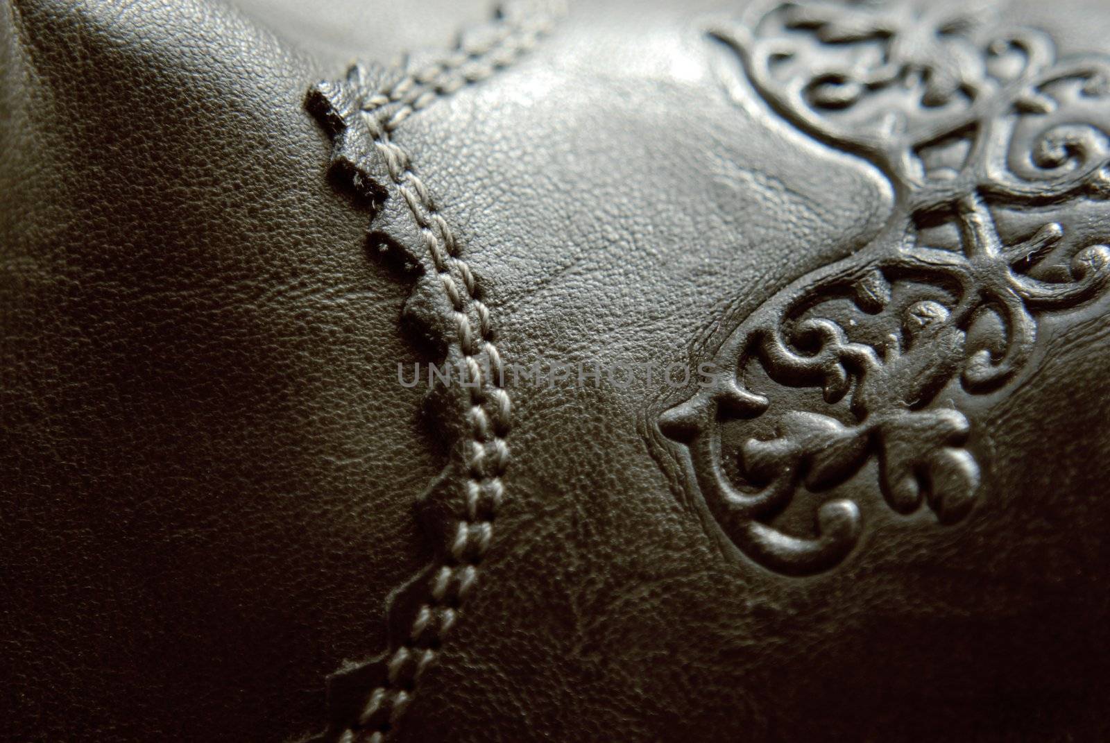  close up of lether texture shoe 