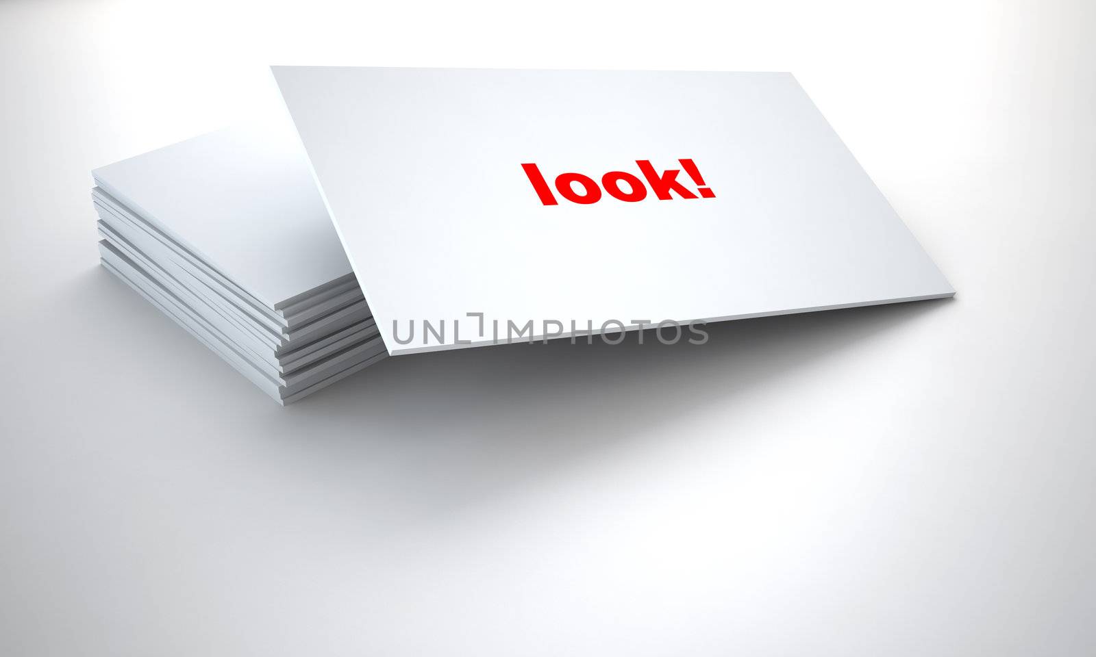 cardboard tablets with sign look on a white background