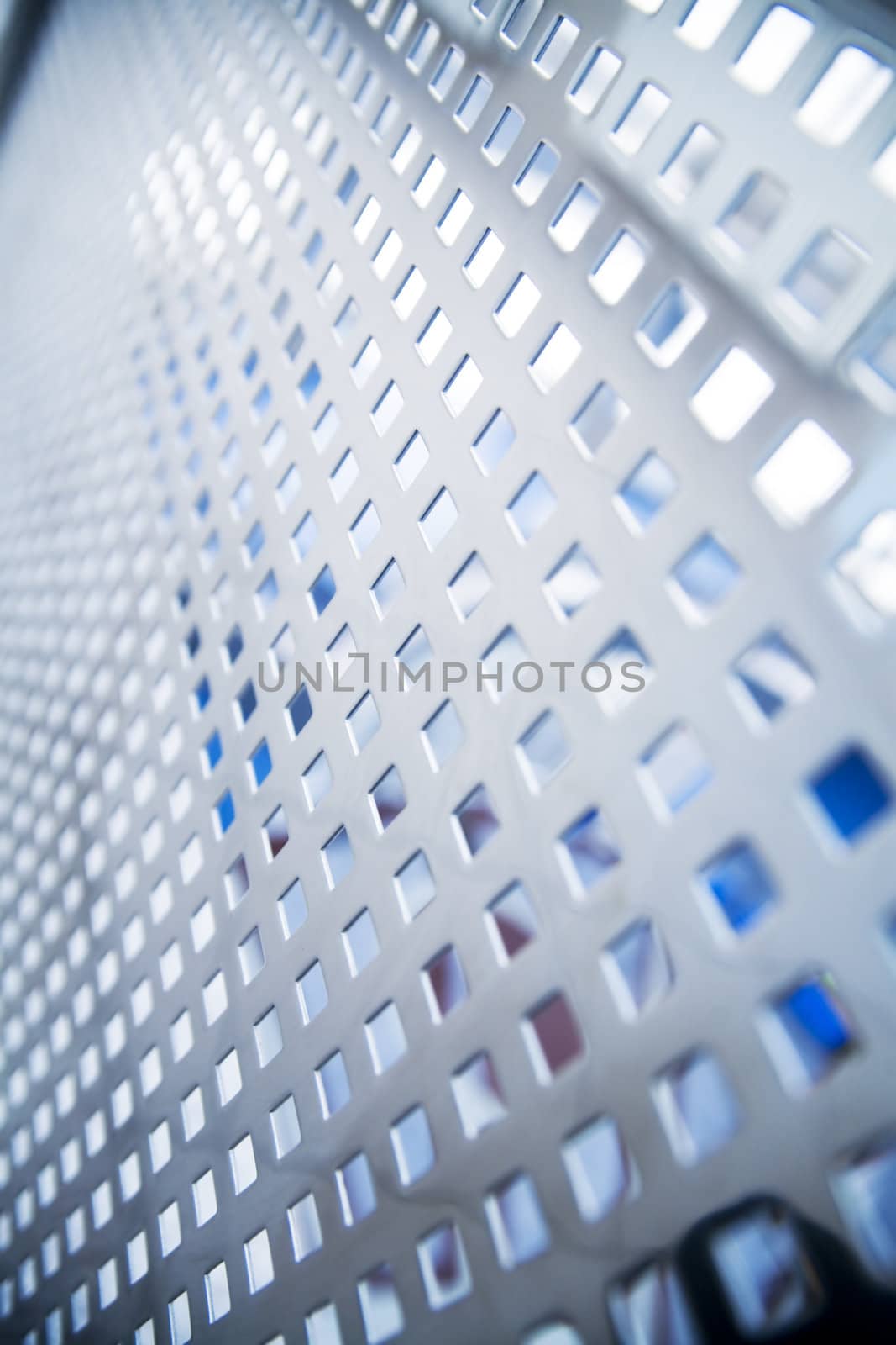 Metal details of an interior of modern office building