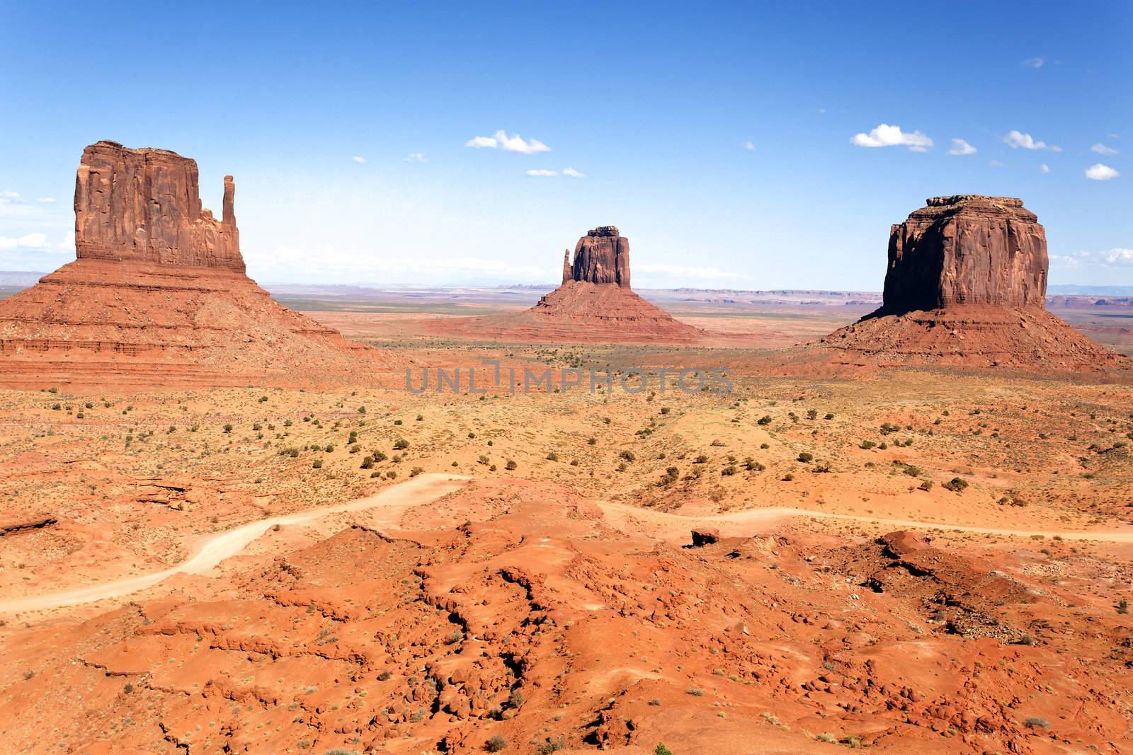 The unique landscape of Monument Valley, Utah, USA. 