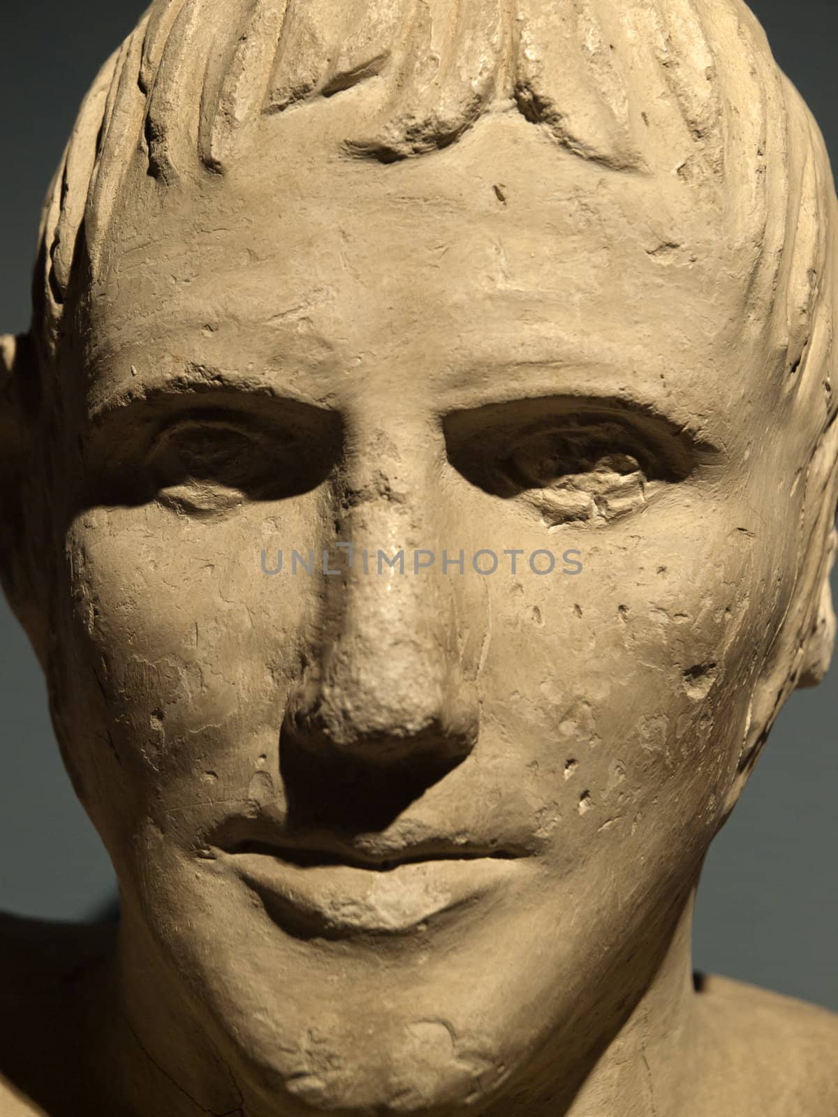 Ancient etruscan art. Alabaster sacrophagus from colle del Vescovo / 3rd century B.C./