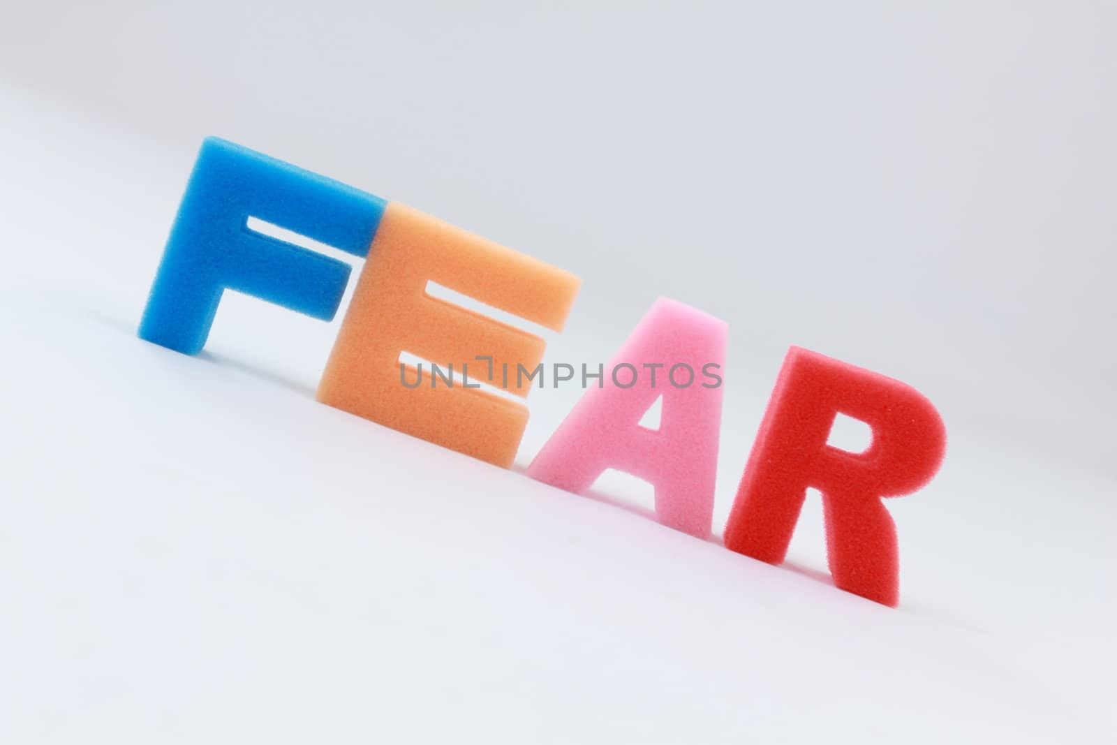 The word fear spelled out