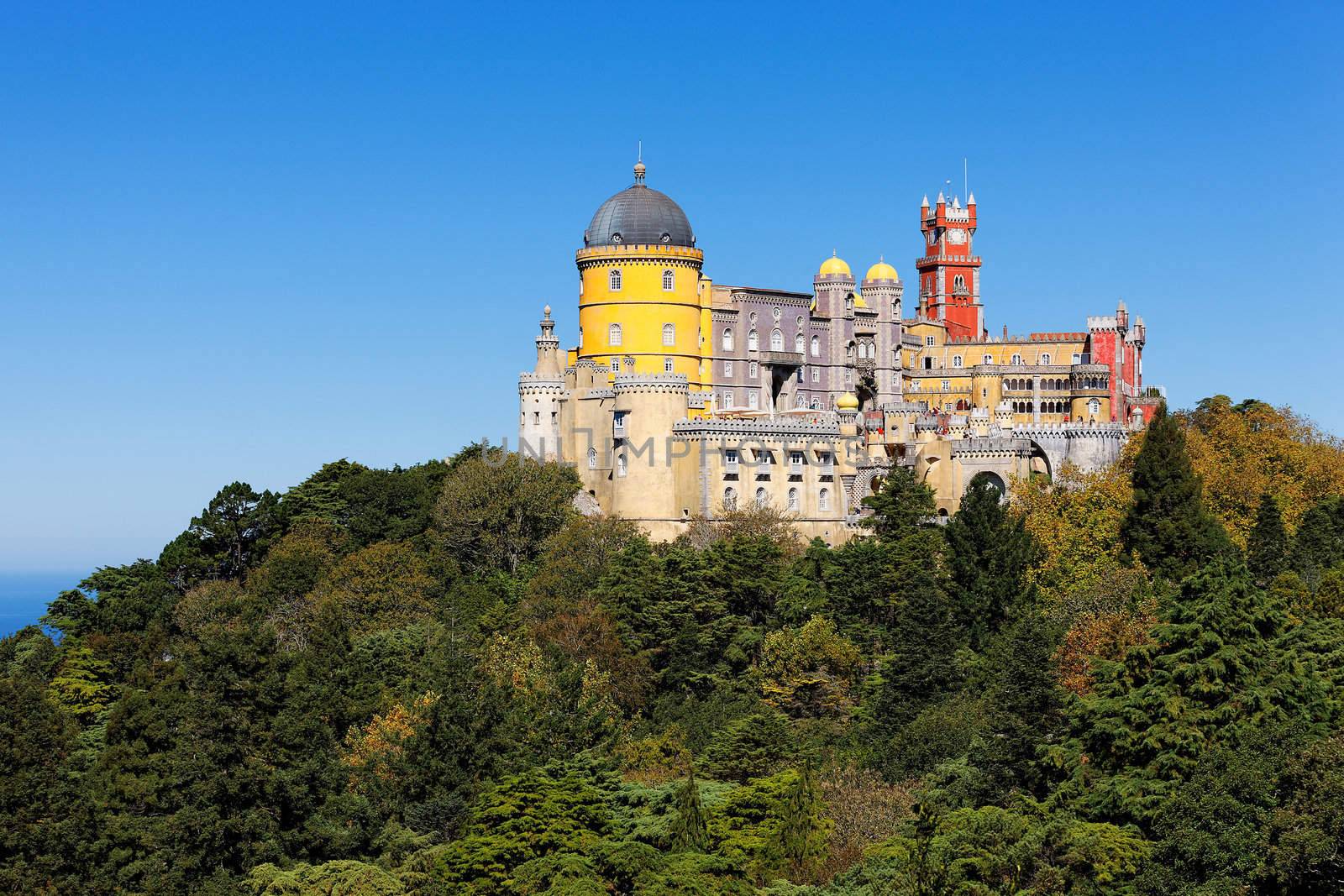 the famous Pena National Palace in Sintra, Portugal