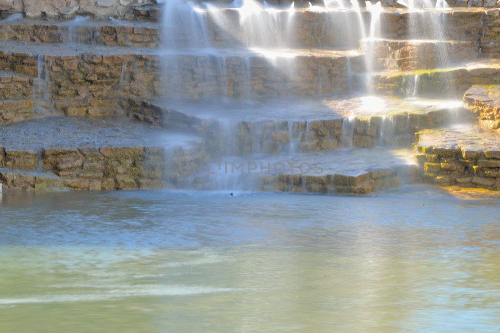 waterfall in the park west of Malaga