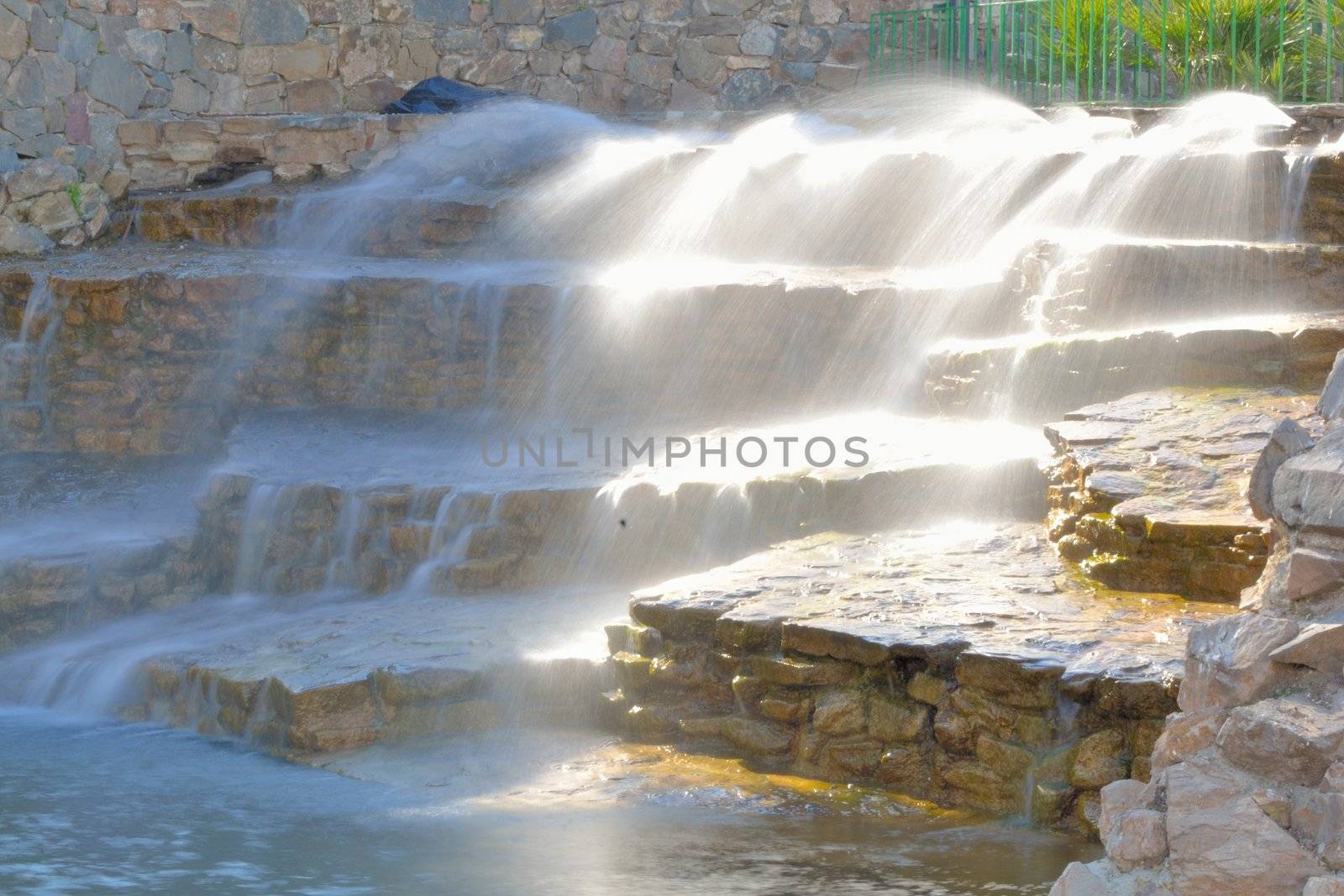 waterfall in the park west of Malaga