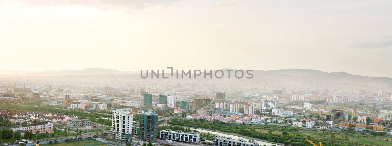 Ulan Bator- the capital of Mongolia. panorama