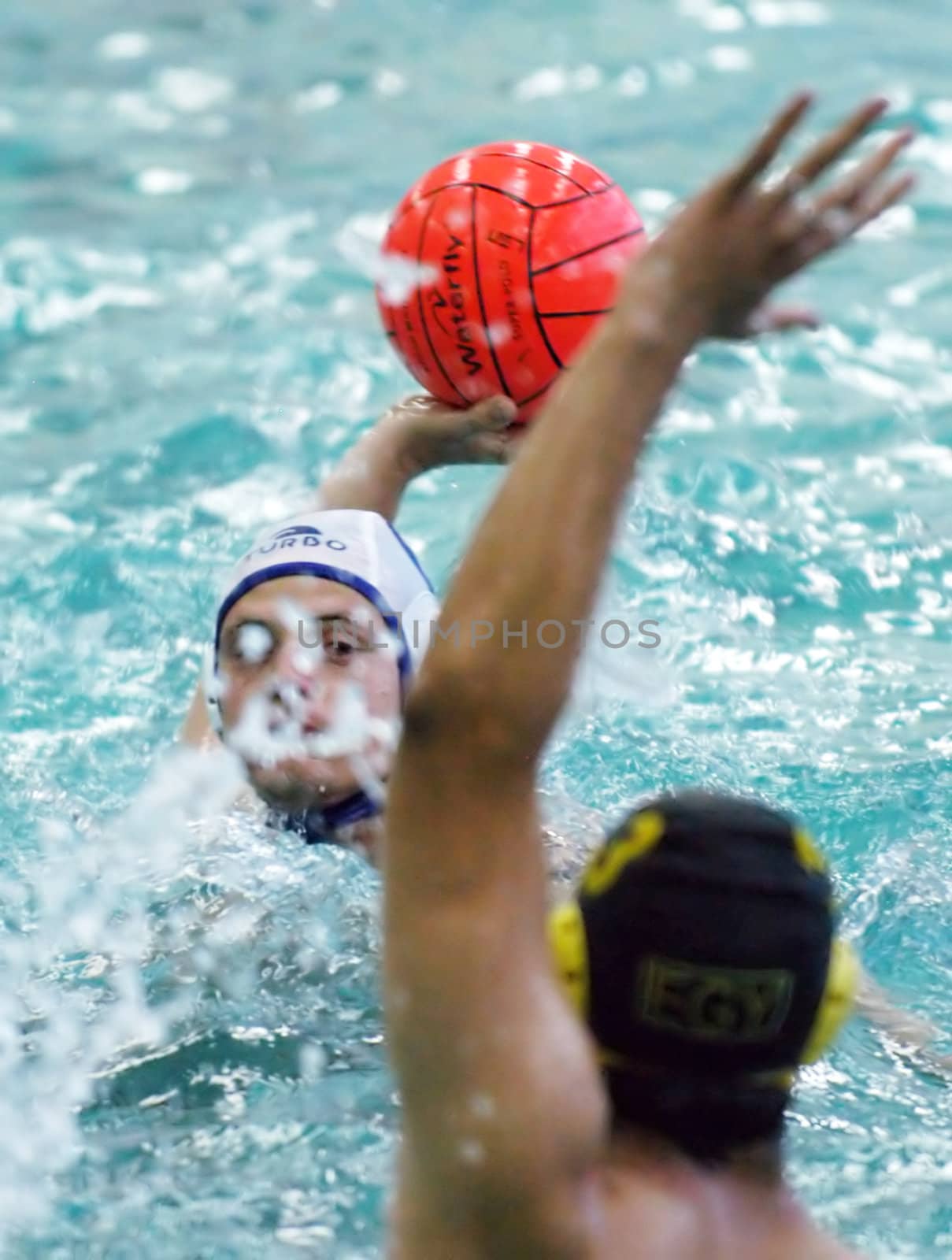 KYIV, UKRAINE - MAY 17: Water Polo match beetwen Ukraine and Egypt national team during The III International Water Polo Tournament in Memory of Oleksiy Barkalov on May 17, 2007 in Kyiv, Ukraine