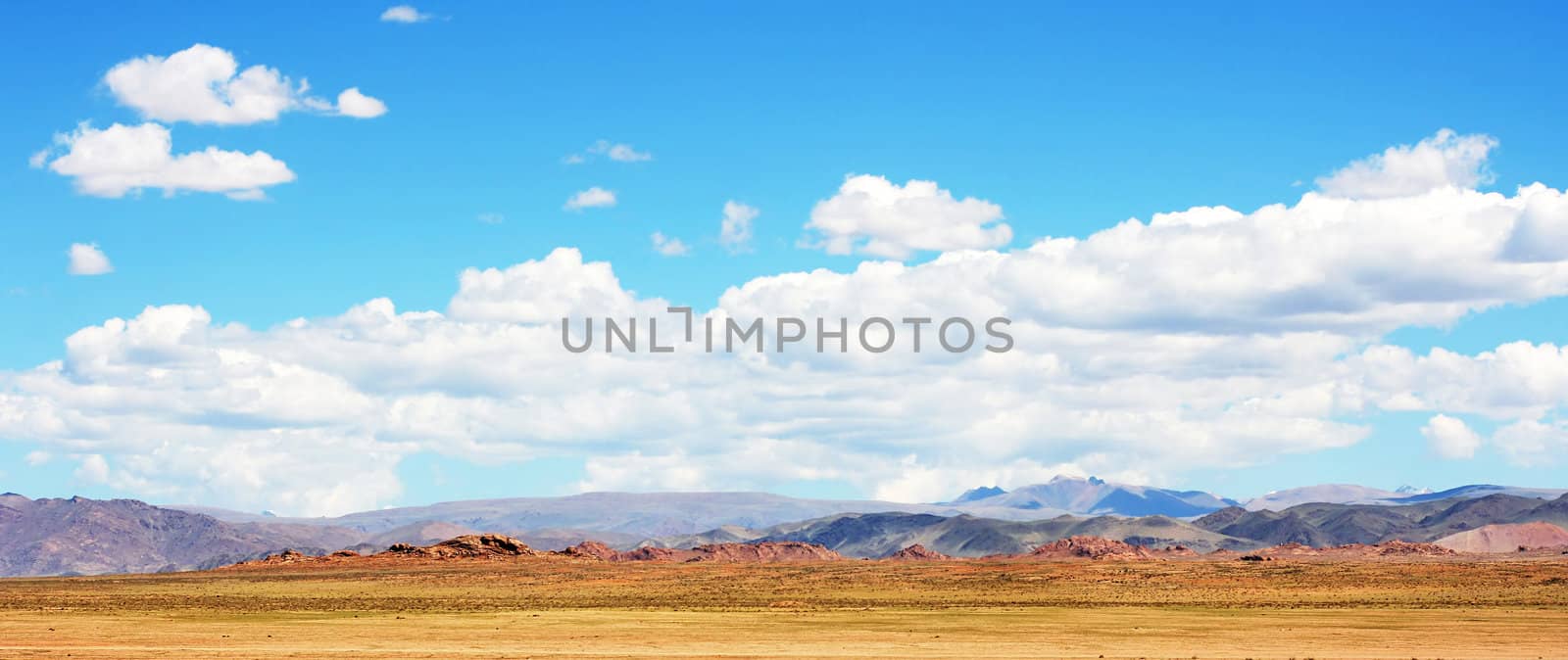 Beautiful mountain range in Mongolia. panorama