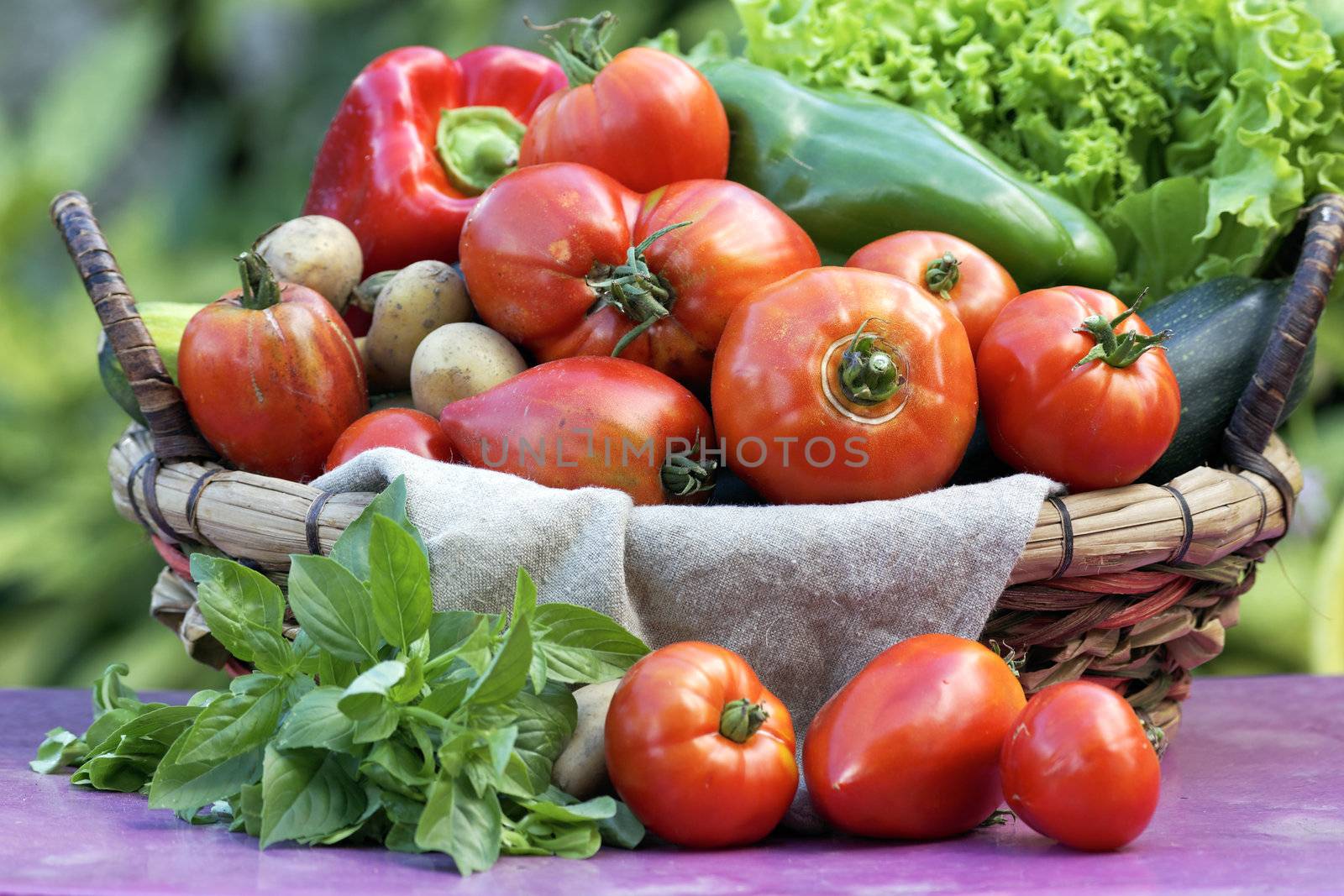 some fresh vegetables on the table 