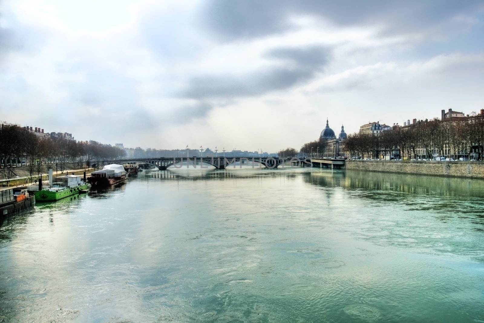 Early morning on the Rhone river by Mirage3