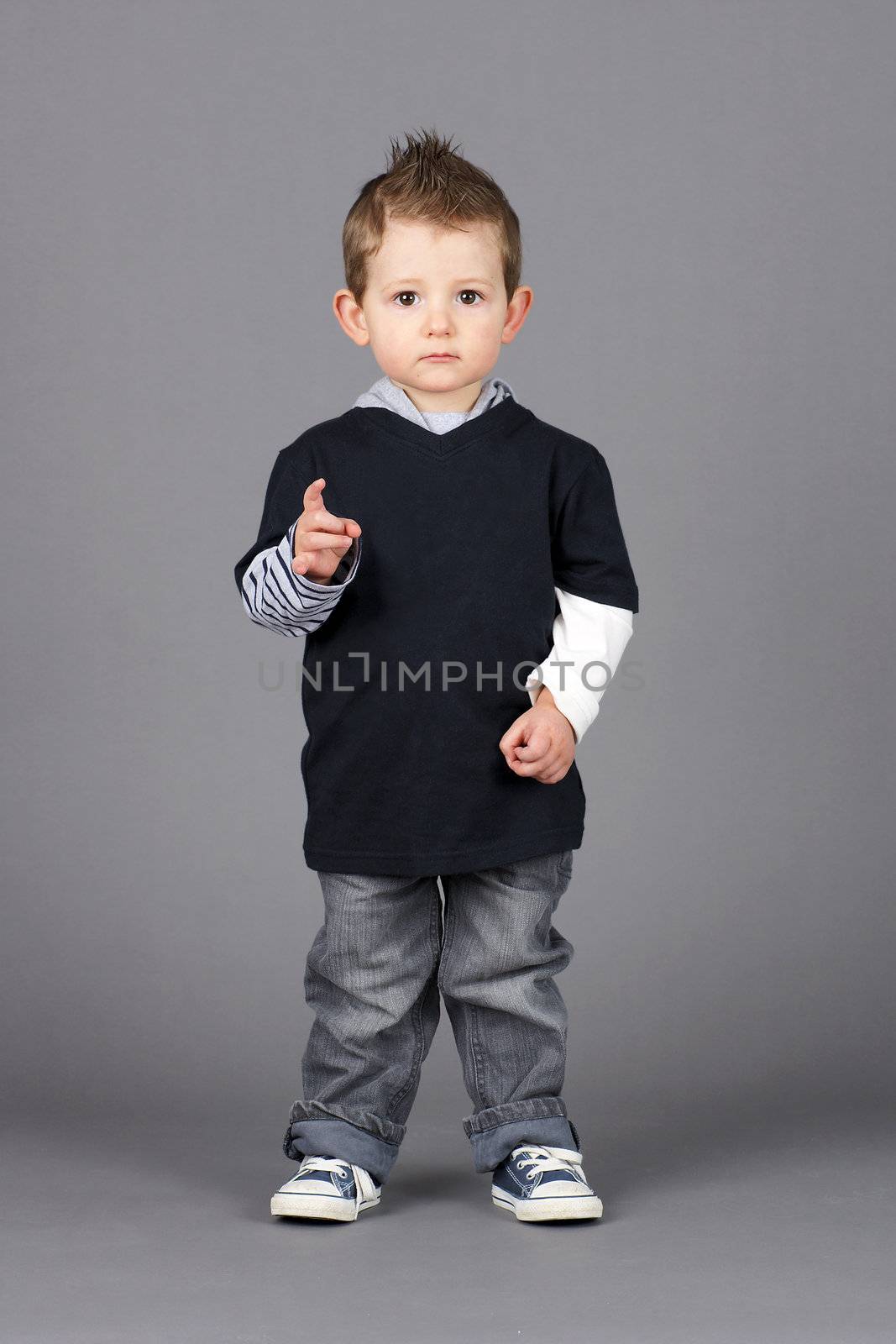 Little boy pointing by Mirage3