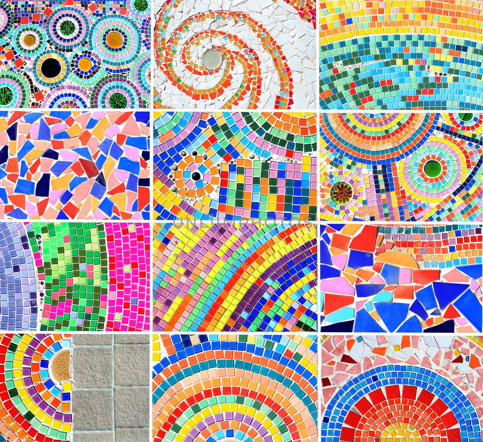 mix Colorful mosaic background 
 by rufous