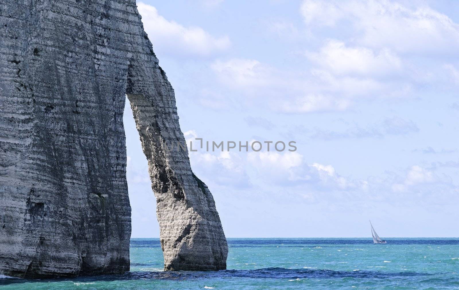 the normandy coast in france