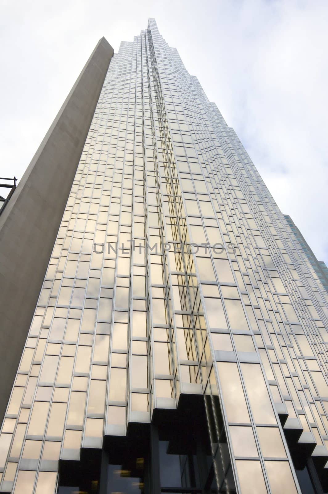 glass wall of a high-rise building in downtown Toronto
