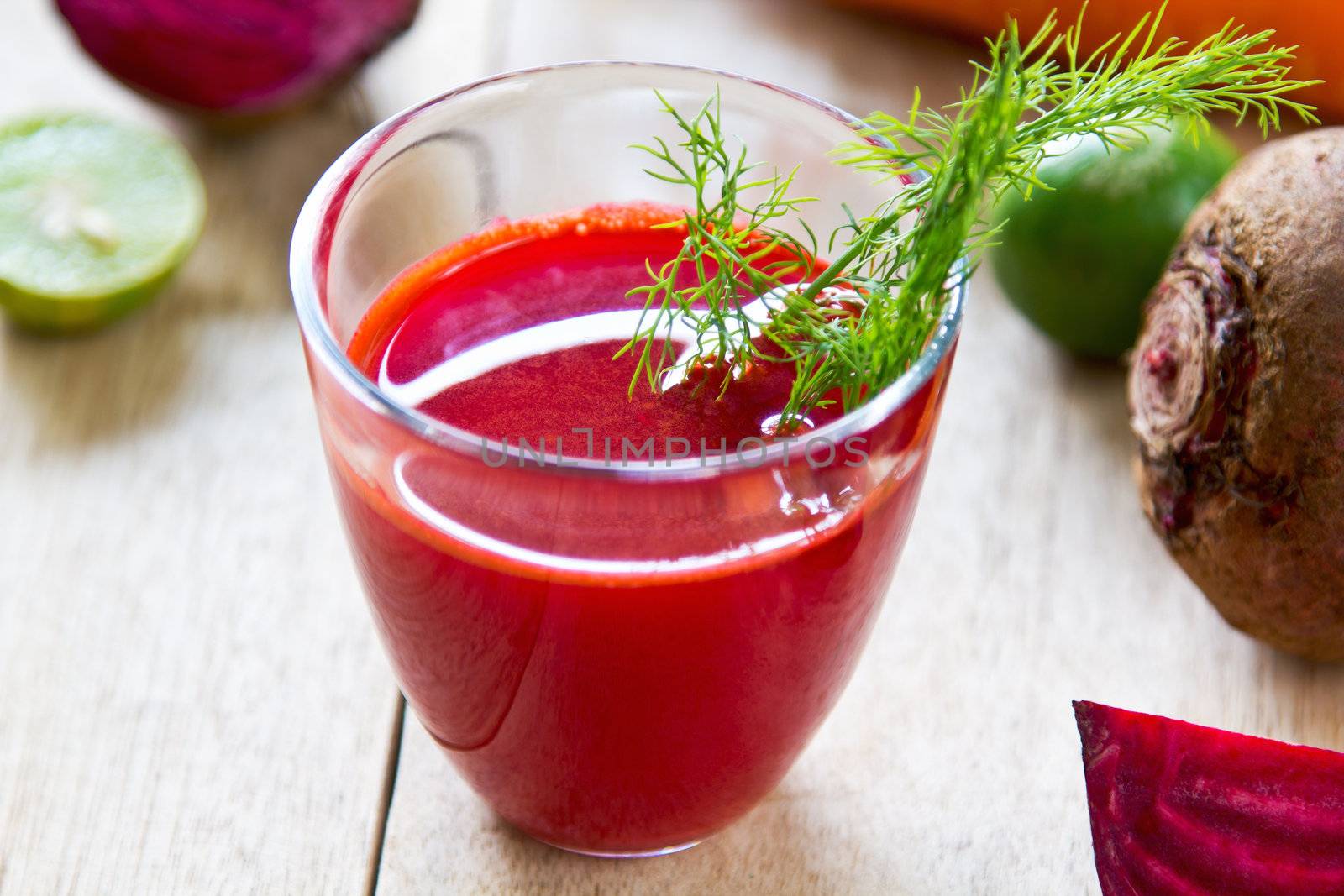 Beetroot with Carrot and lime juice