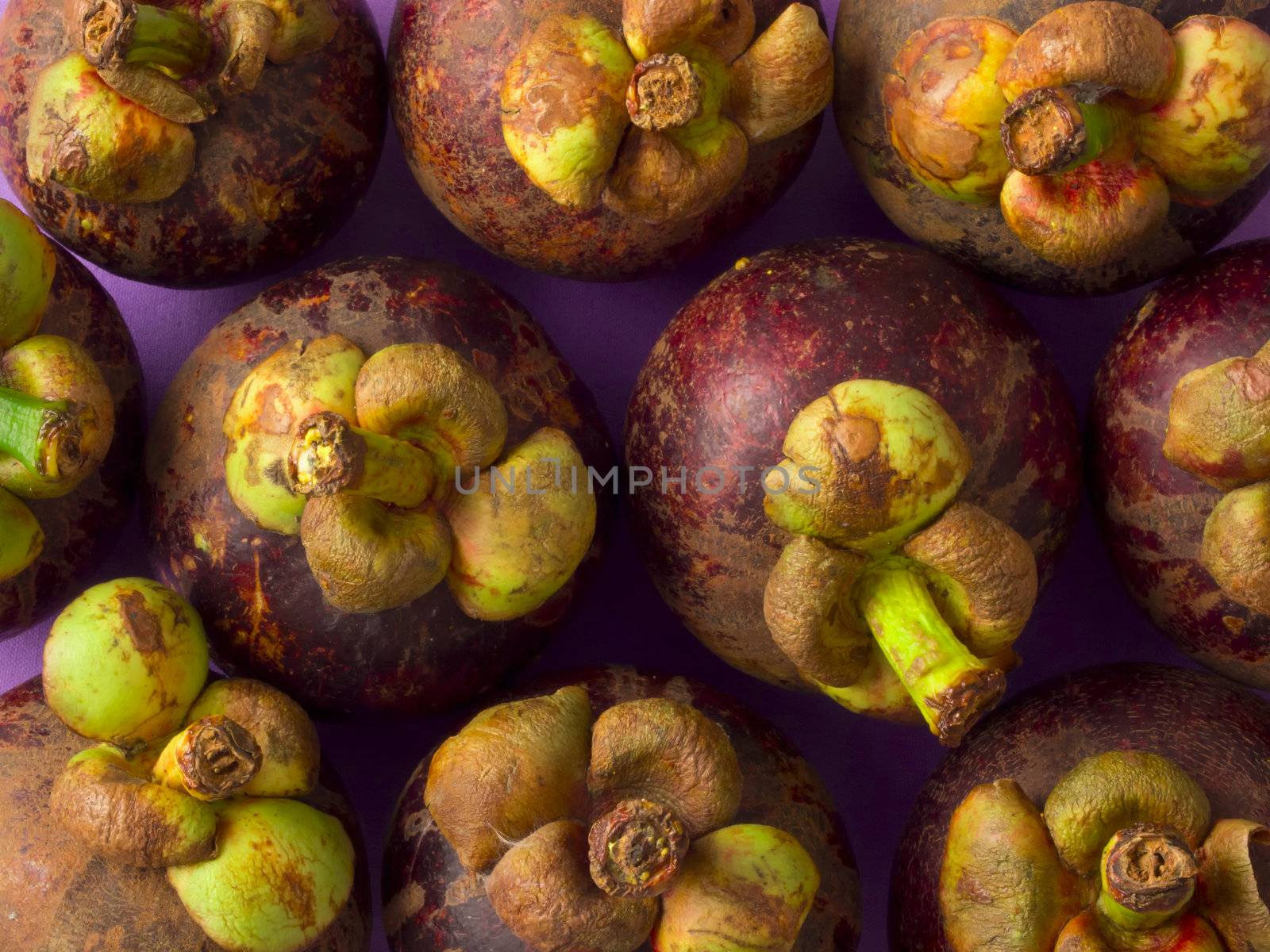 close up of mangosteens food background