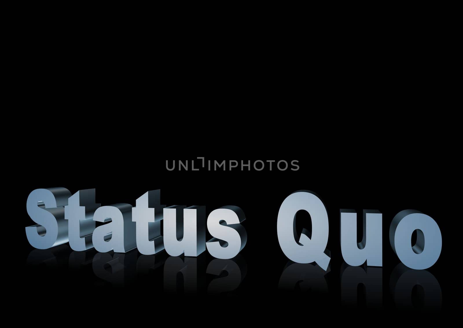 3d text that says status quo