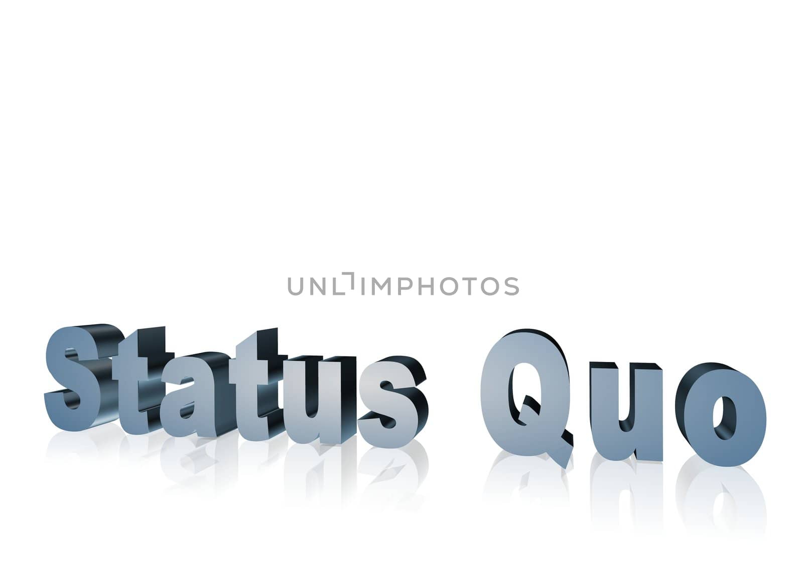 3d text that says status quo