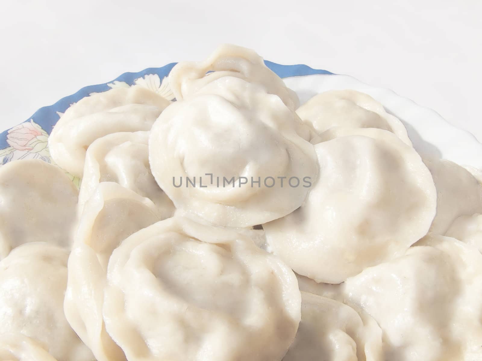 Siberian meat dumplings on a plate