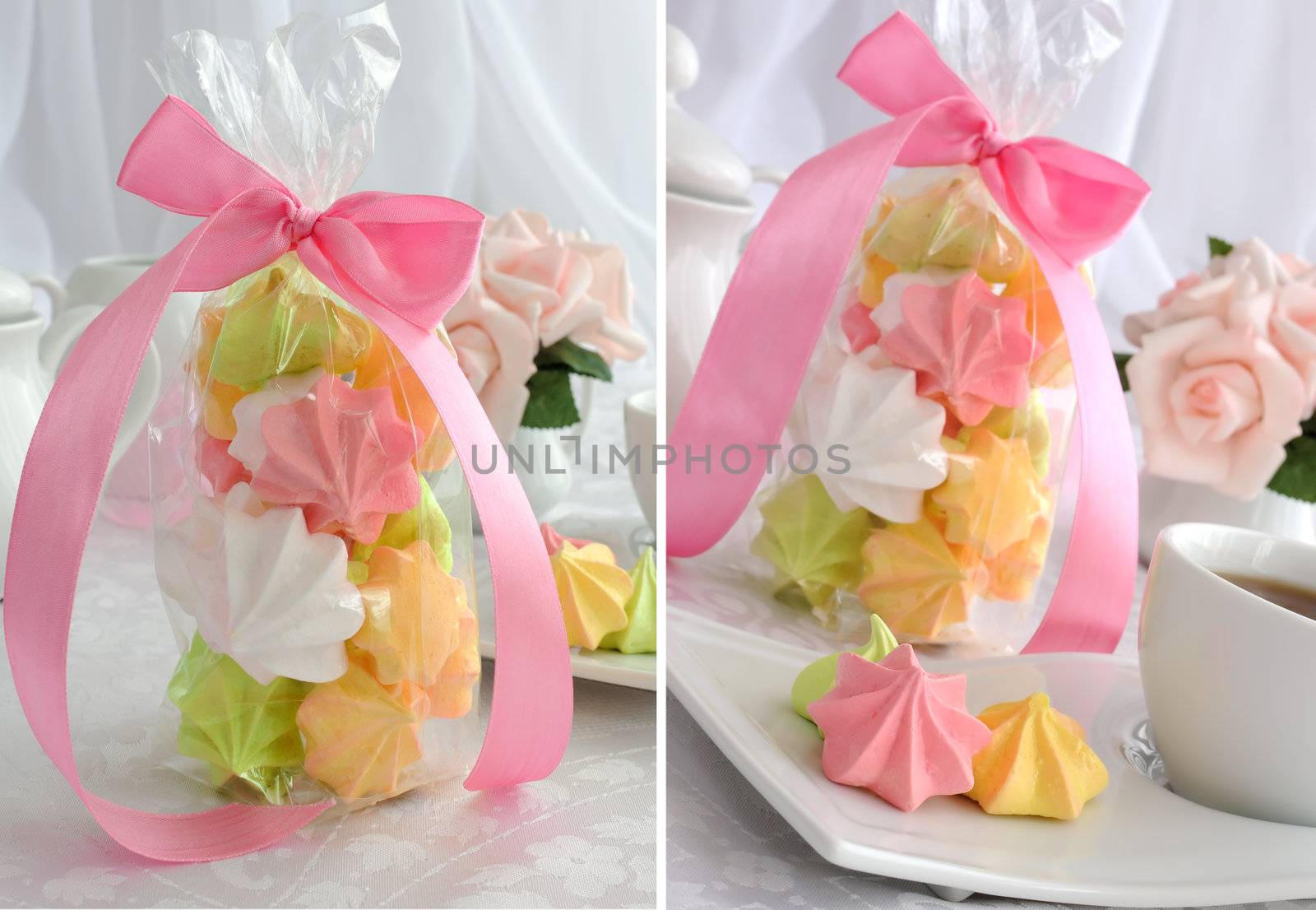  Mini cakes "meringue" of different colors by Apolonia