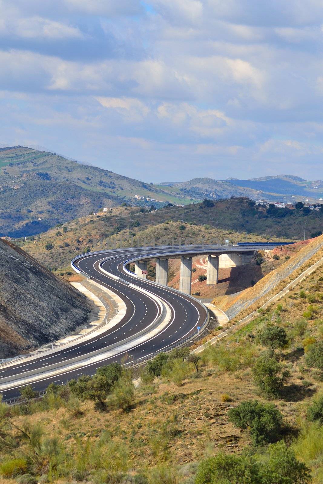 overpass on the highway leading to Malaga