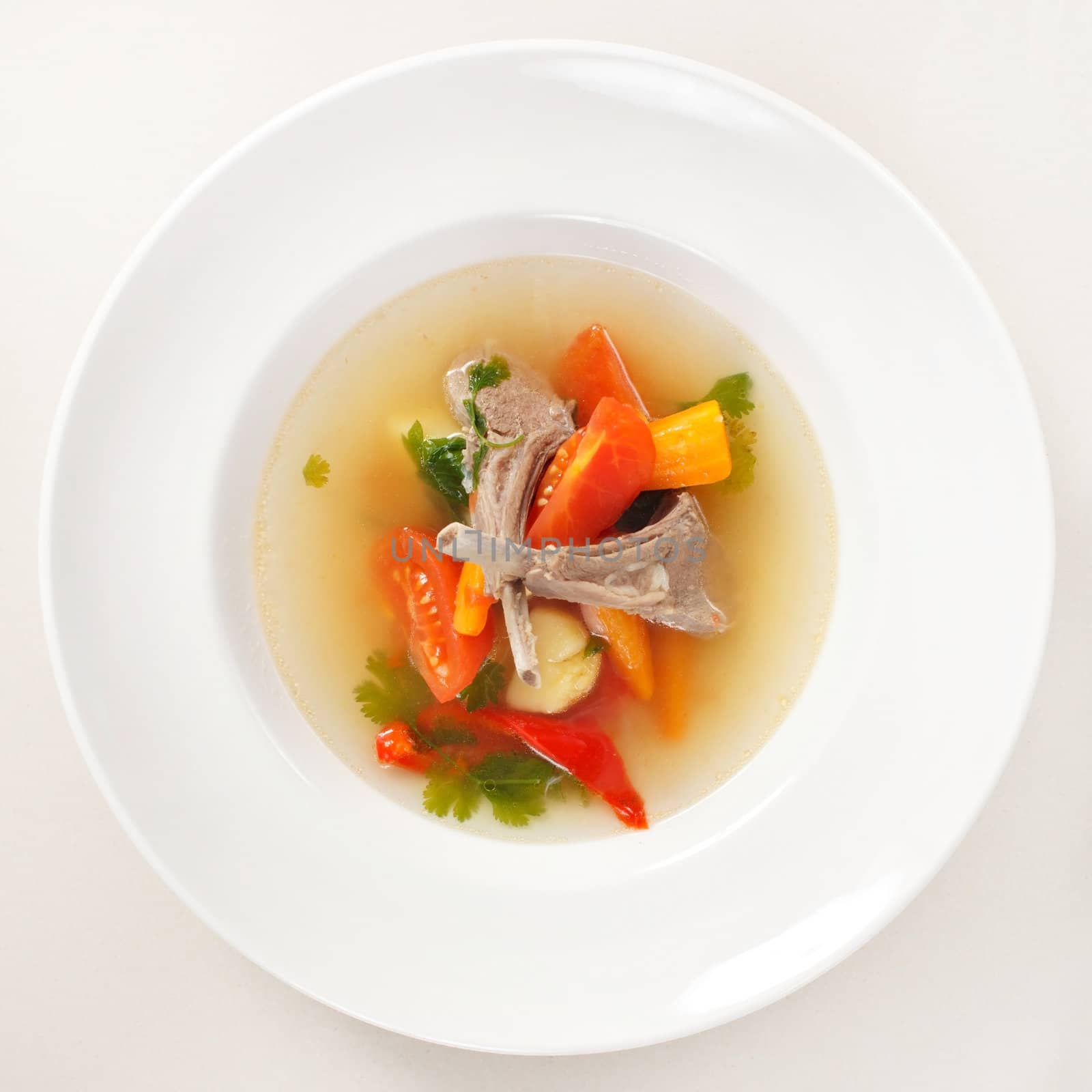 vegetable soup with ribs