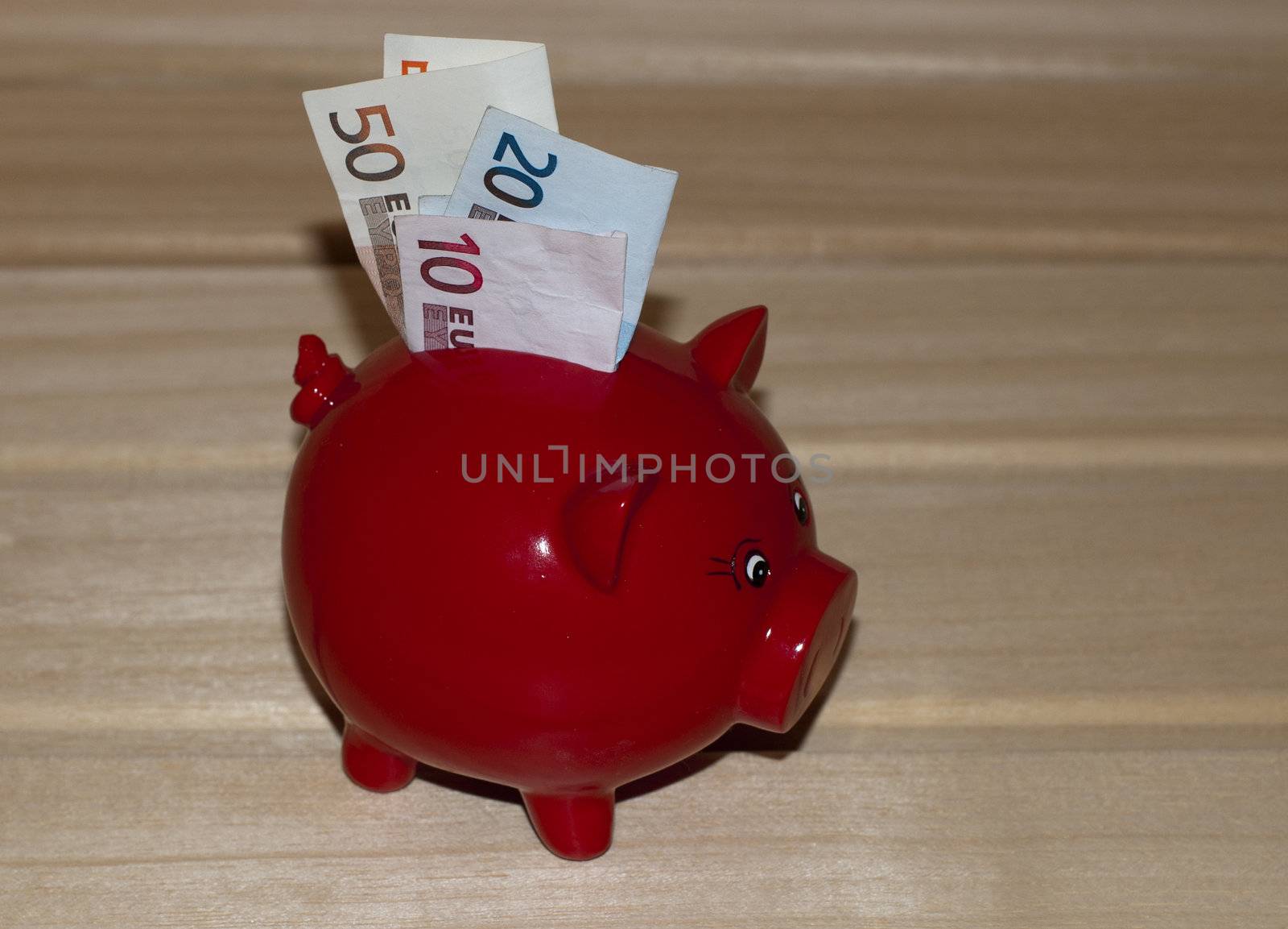 money pig with euros by compuinfoto