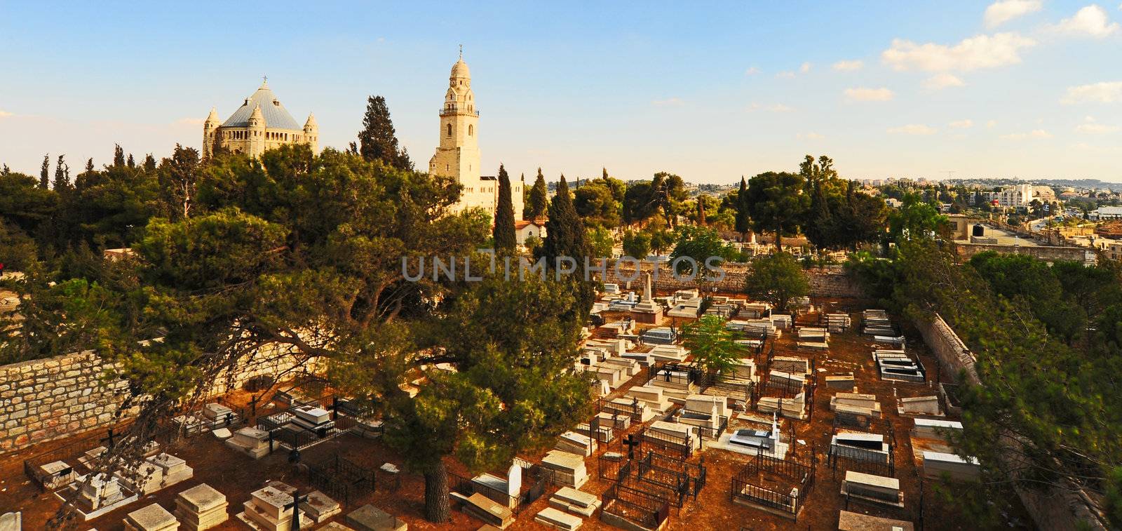 Church of  Dormition and Armenian Cemetery on Mount Zion