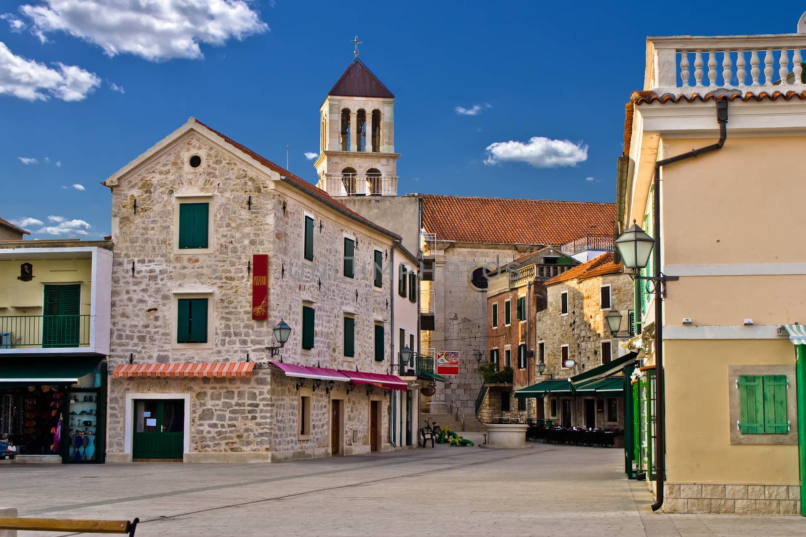 Adriatic Town of Vodice promenade, Croatia