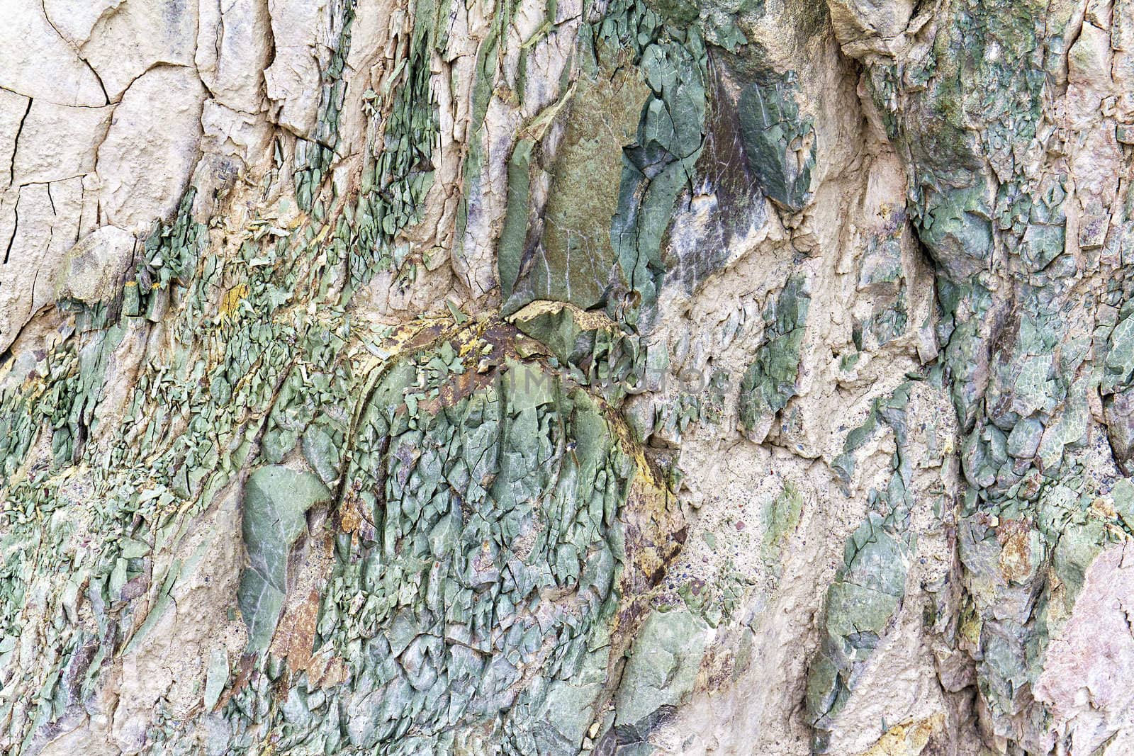 stone rock with cracks in the background