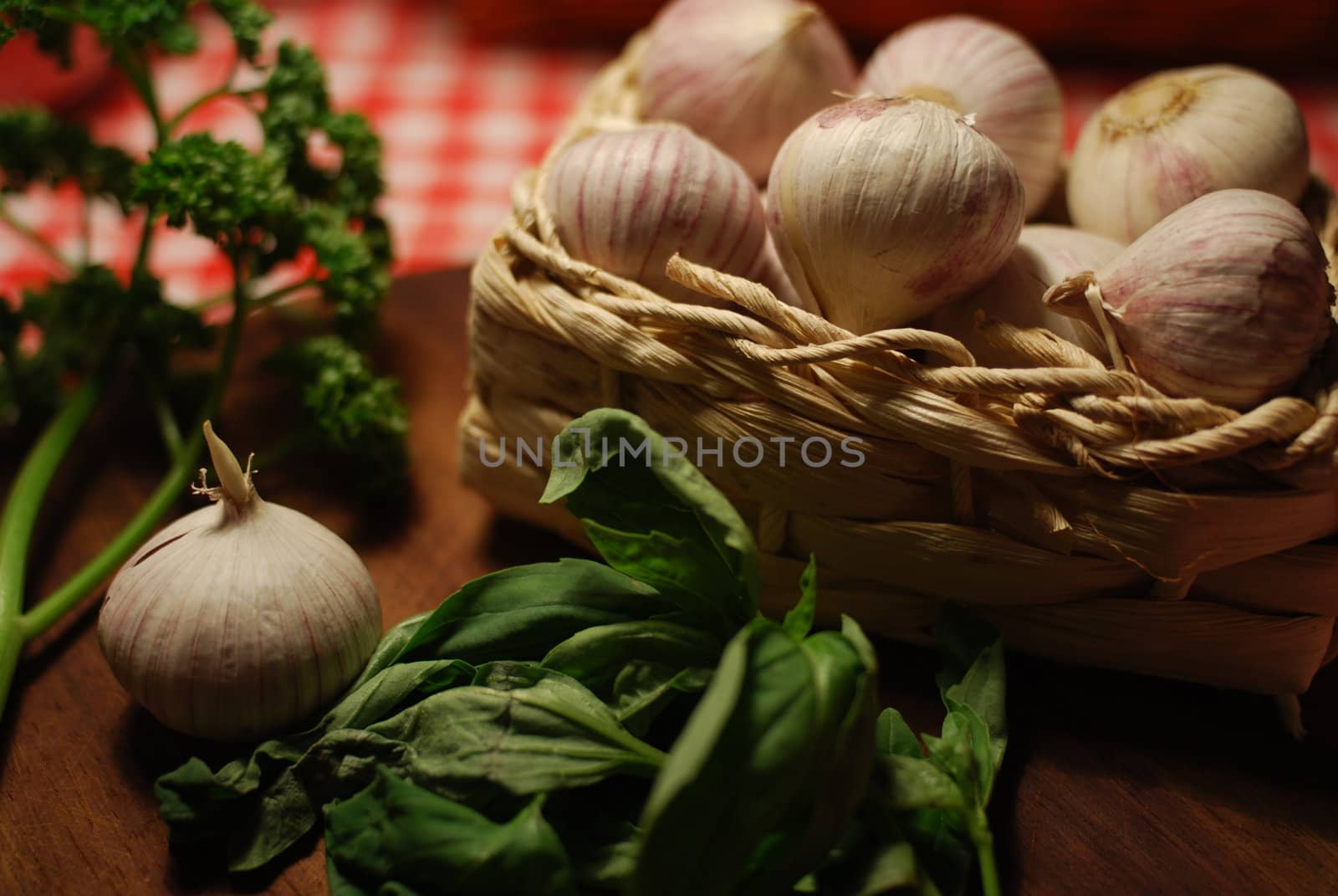 parsley and garlic