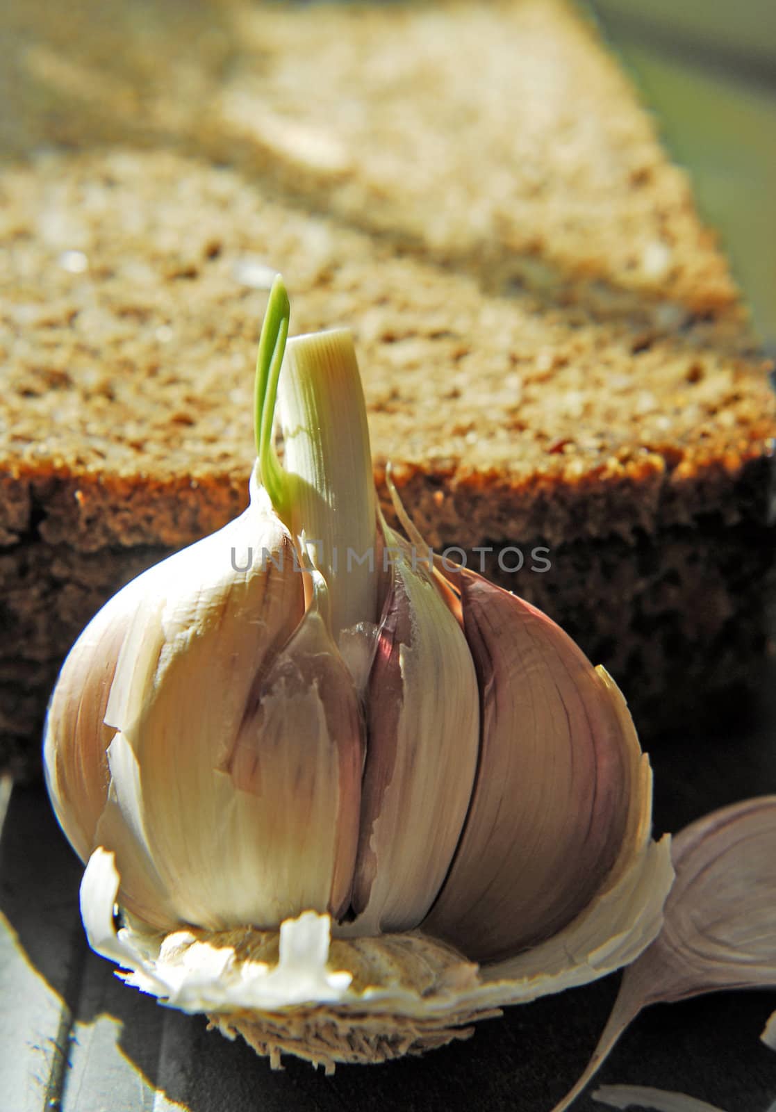 garlic and bread