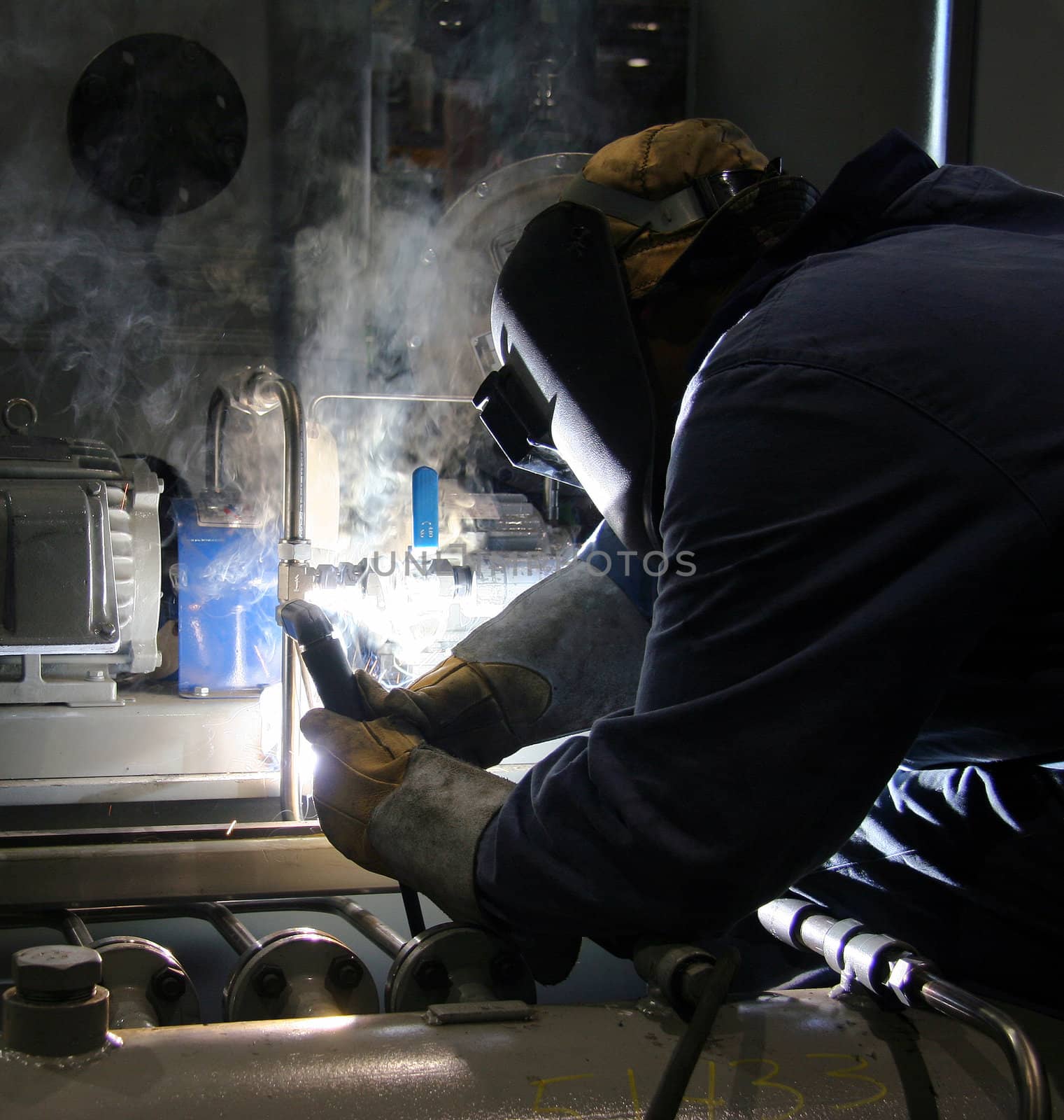 Welder at work Industrial