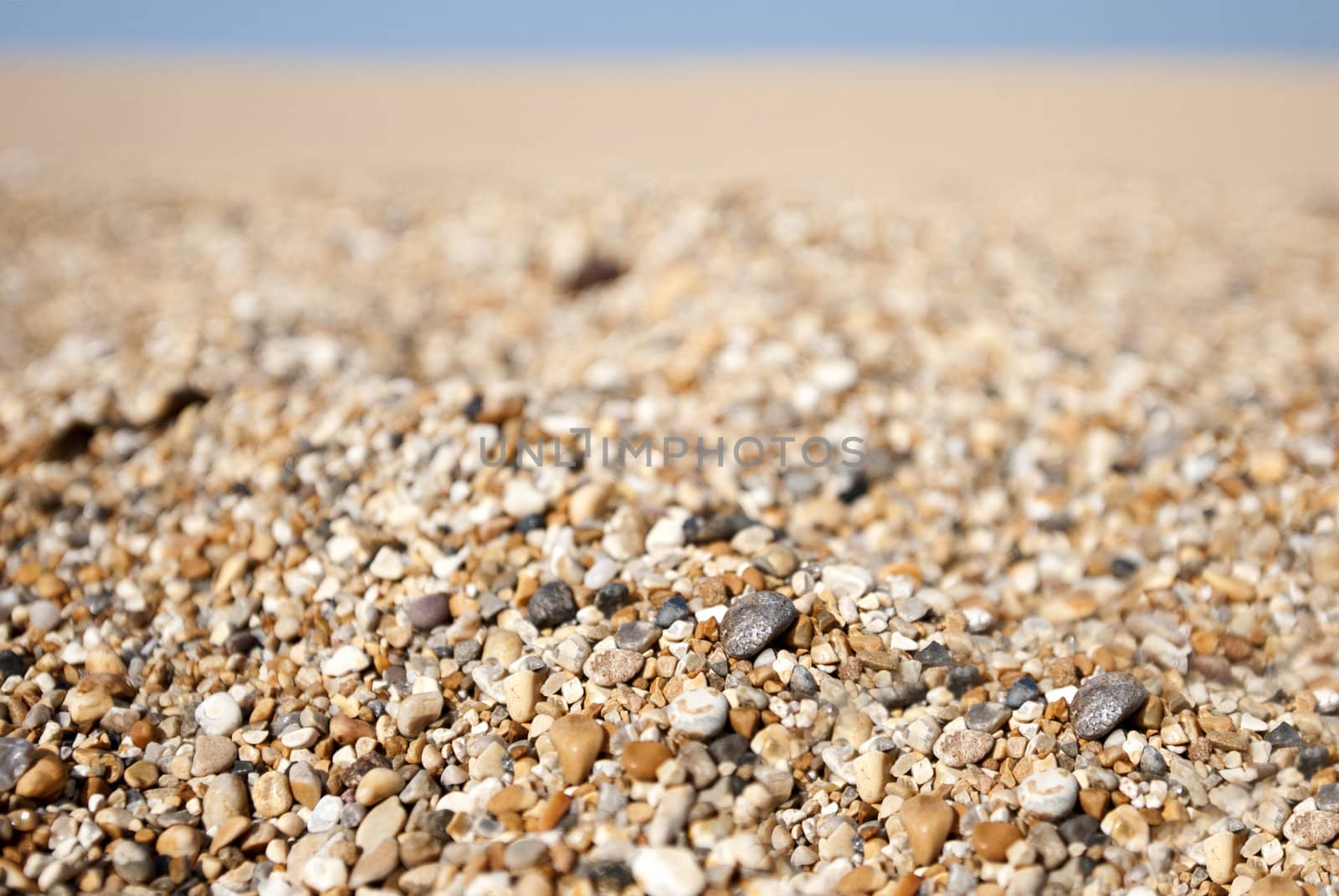 chesil beach pebbles going into distance