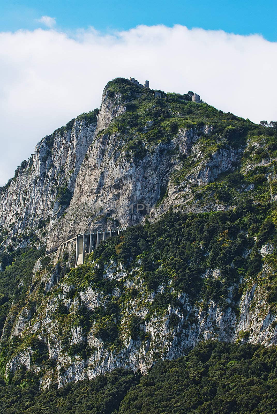 perilous bridge around rugged cliffs capri italy by itsrich