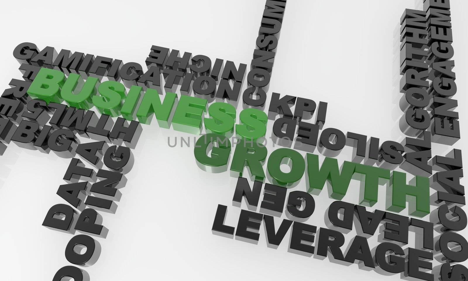 green business growth in a text sea - XXXL by jeremywhat