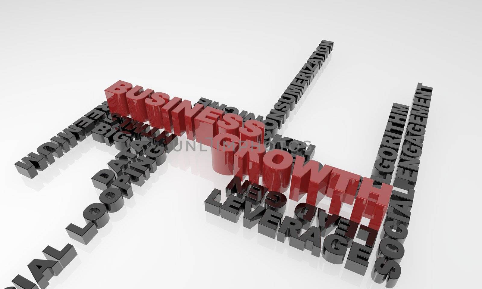 Business Growth 3D text - XXXL by jeremywhat