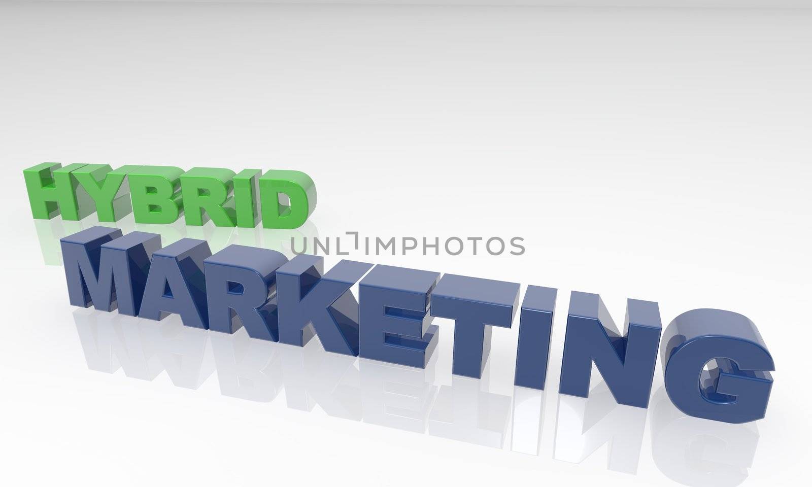 Hybrid Marketing 3D text - XXXL by jeremywhat