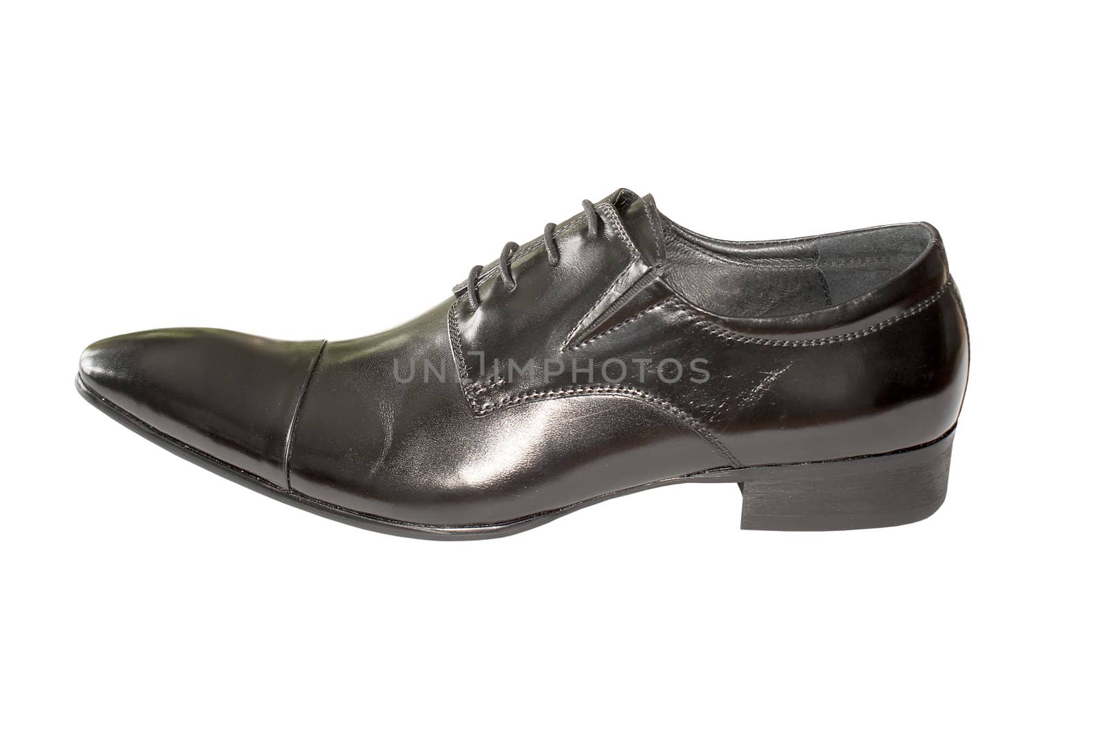 Man's leather footwear isolated on a white background