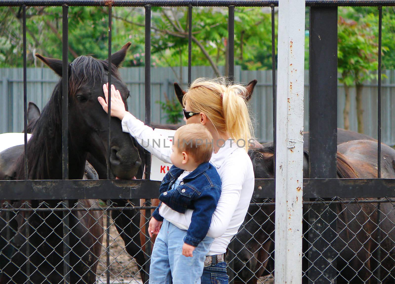 Mom and son at the zoo by NickNick