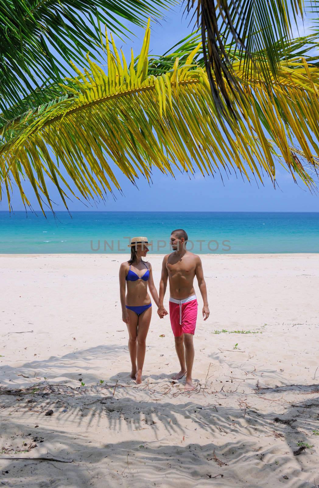 Couple on a tropical beach