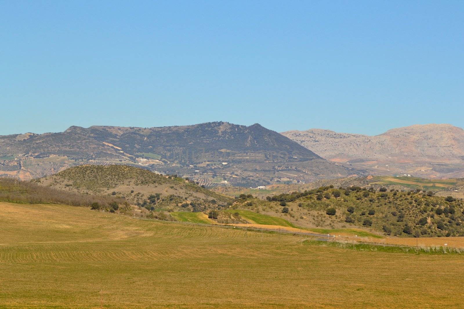 peaks of mountains in the north we go out of Malaga