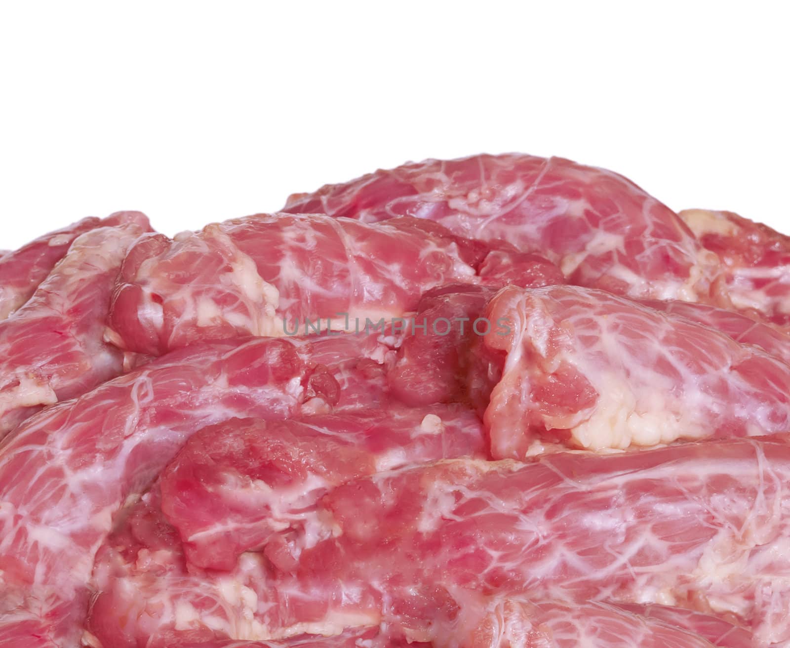 Chicken necks in the package. Cooking ingredient. Prefabricated