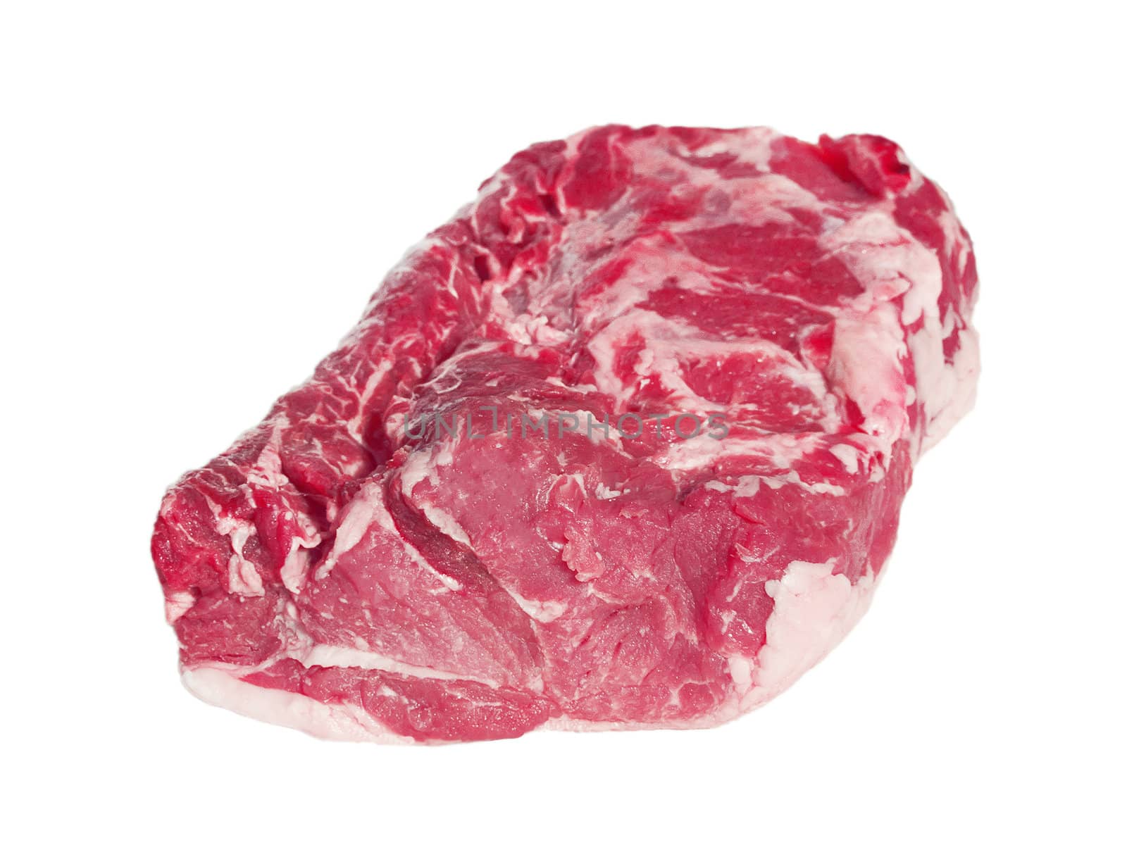 Fresh meat on a white background. Cooking ingredient