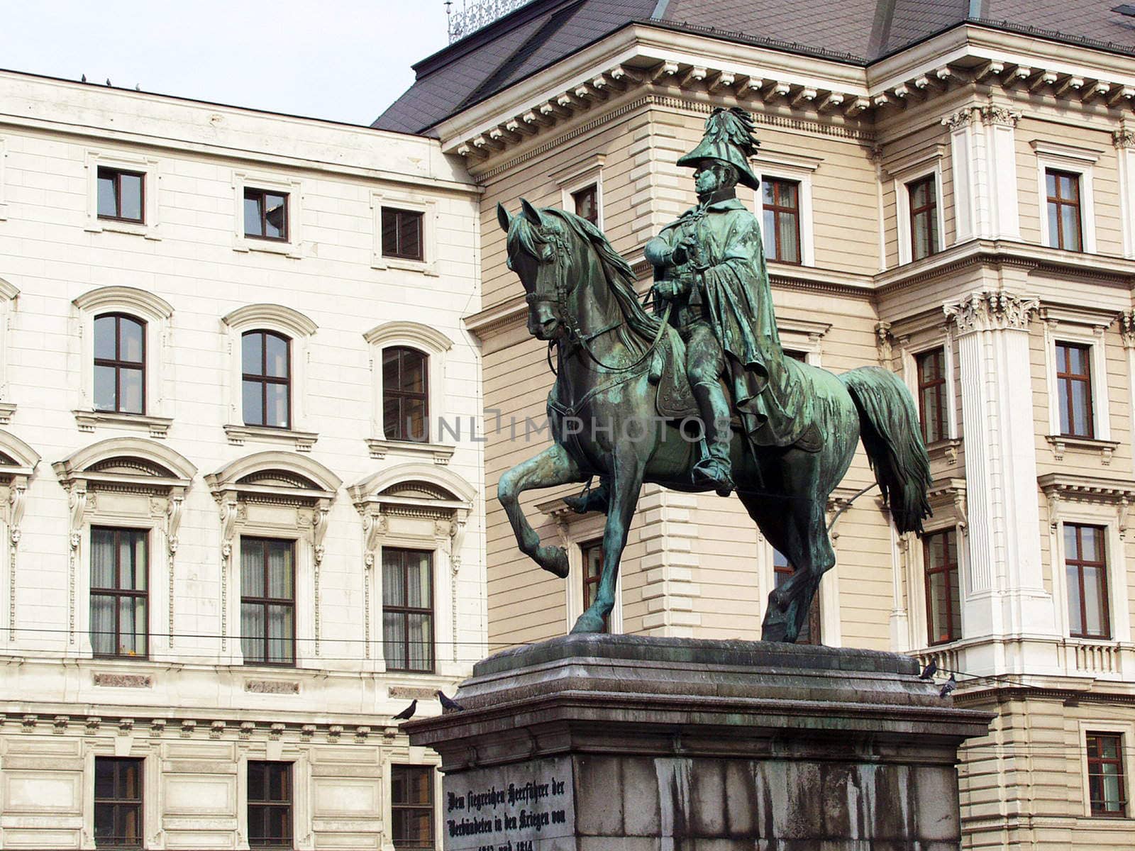 Vienna, Austria. Urban architecture. The equestrian statue of Emperor by NickNick