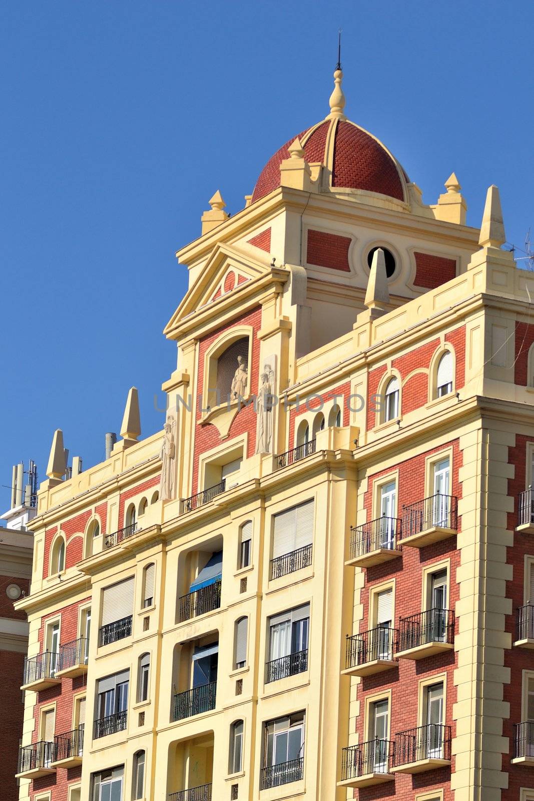 historic building in Malaga standing near the port