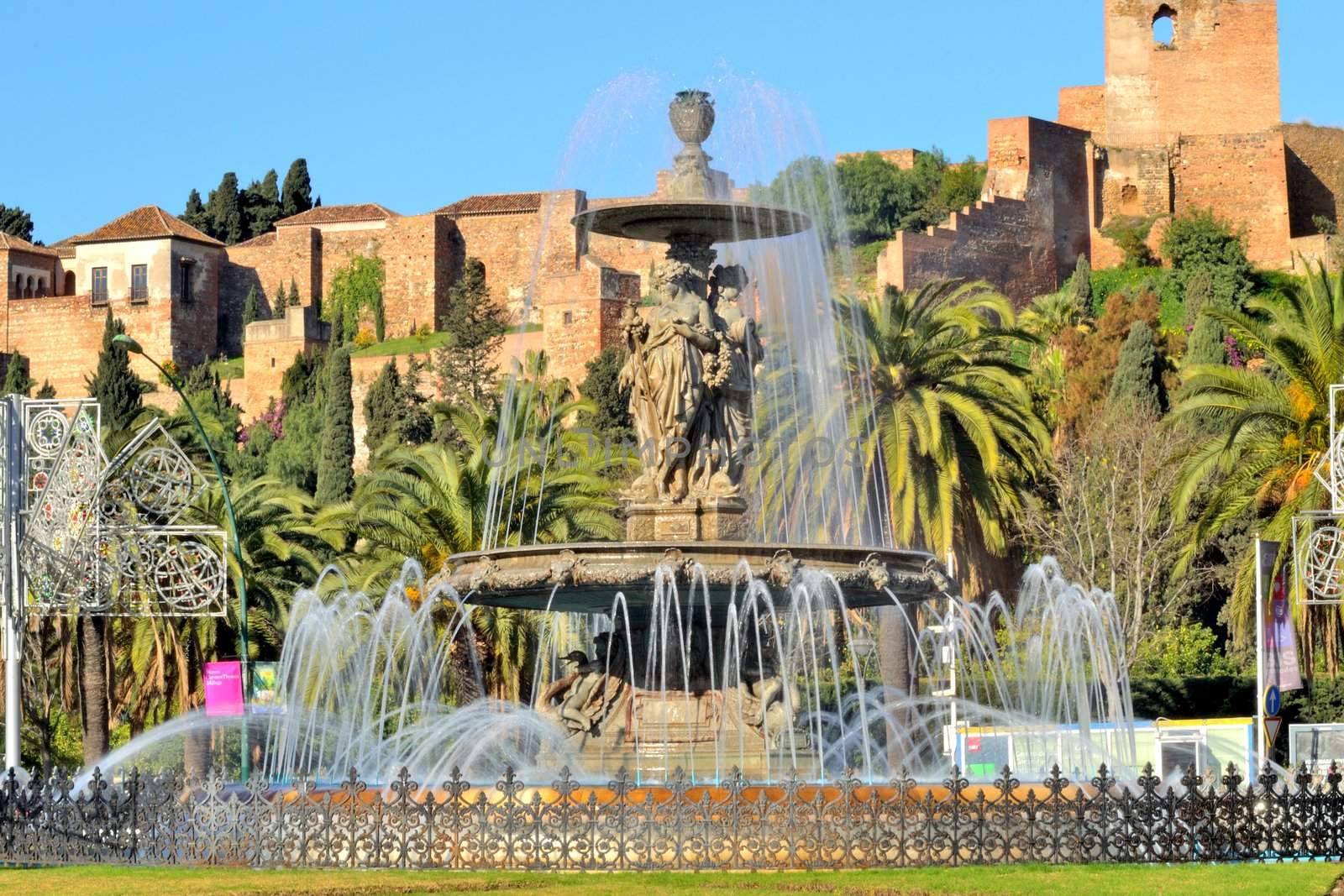 park in the center near the port of Malaga