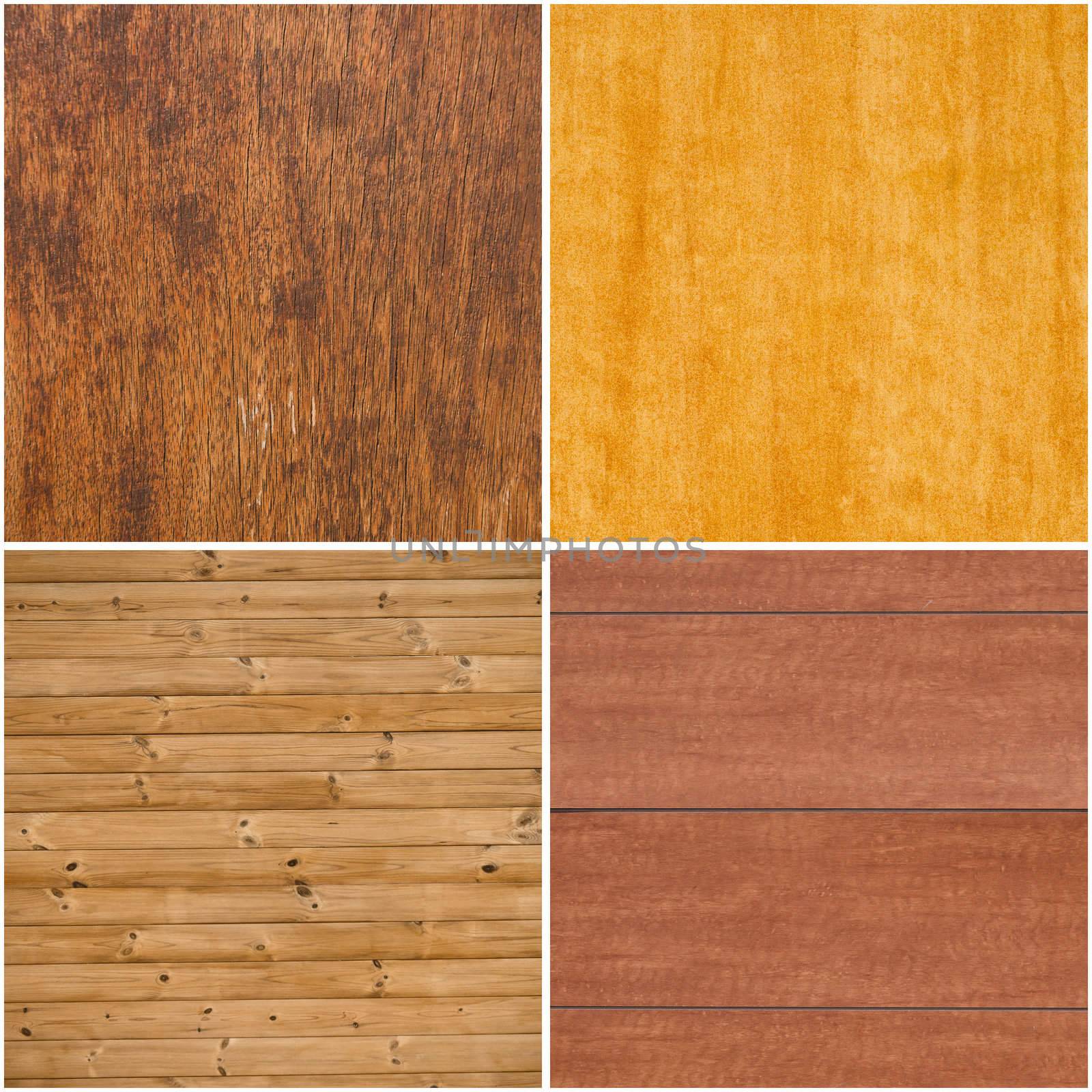 Set of four wooden textures, backgrounds.