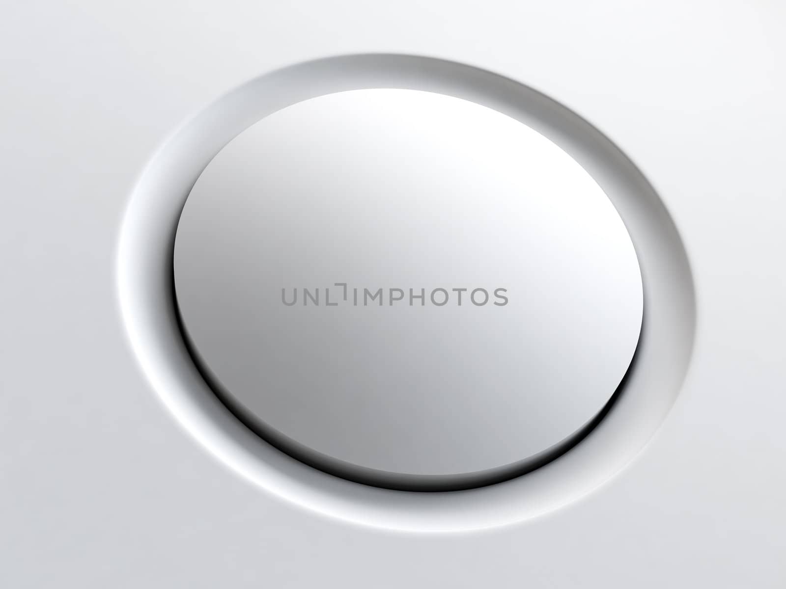 simple plastic round button of modern device or gadget