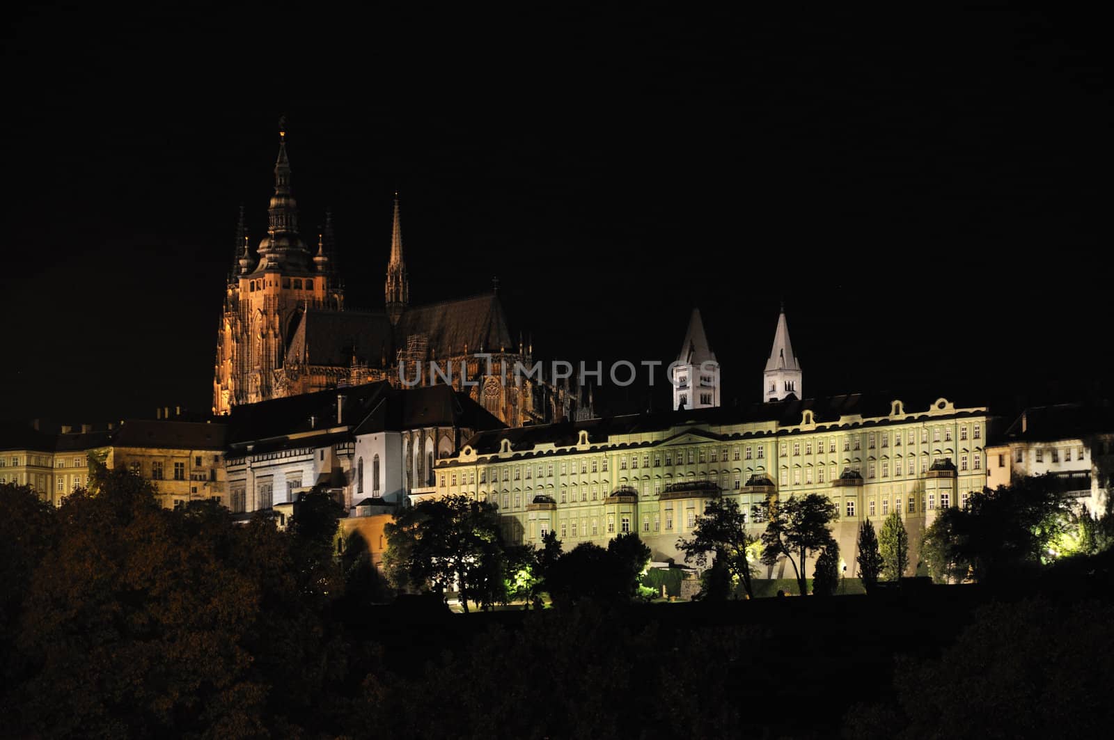 Prague castle - night view by vyskoczilova
